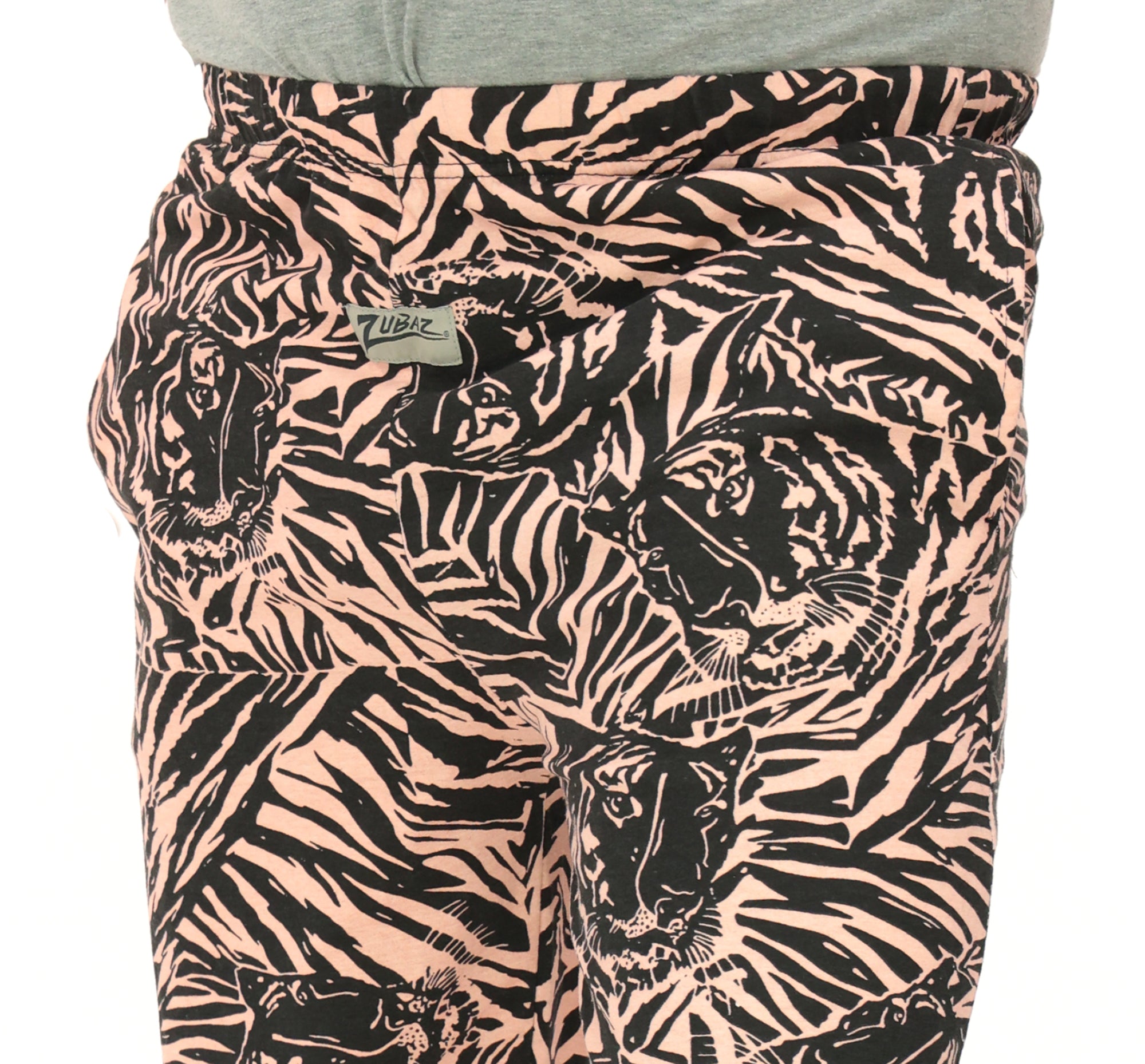 Zubaz Adult Unisex Z88 Tiger Pants, Light Pink/Black - Zubaz Official Sports Apparel (5 of 6)