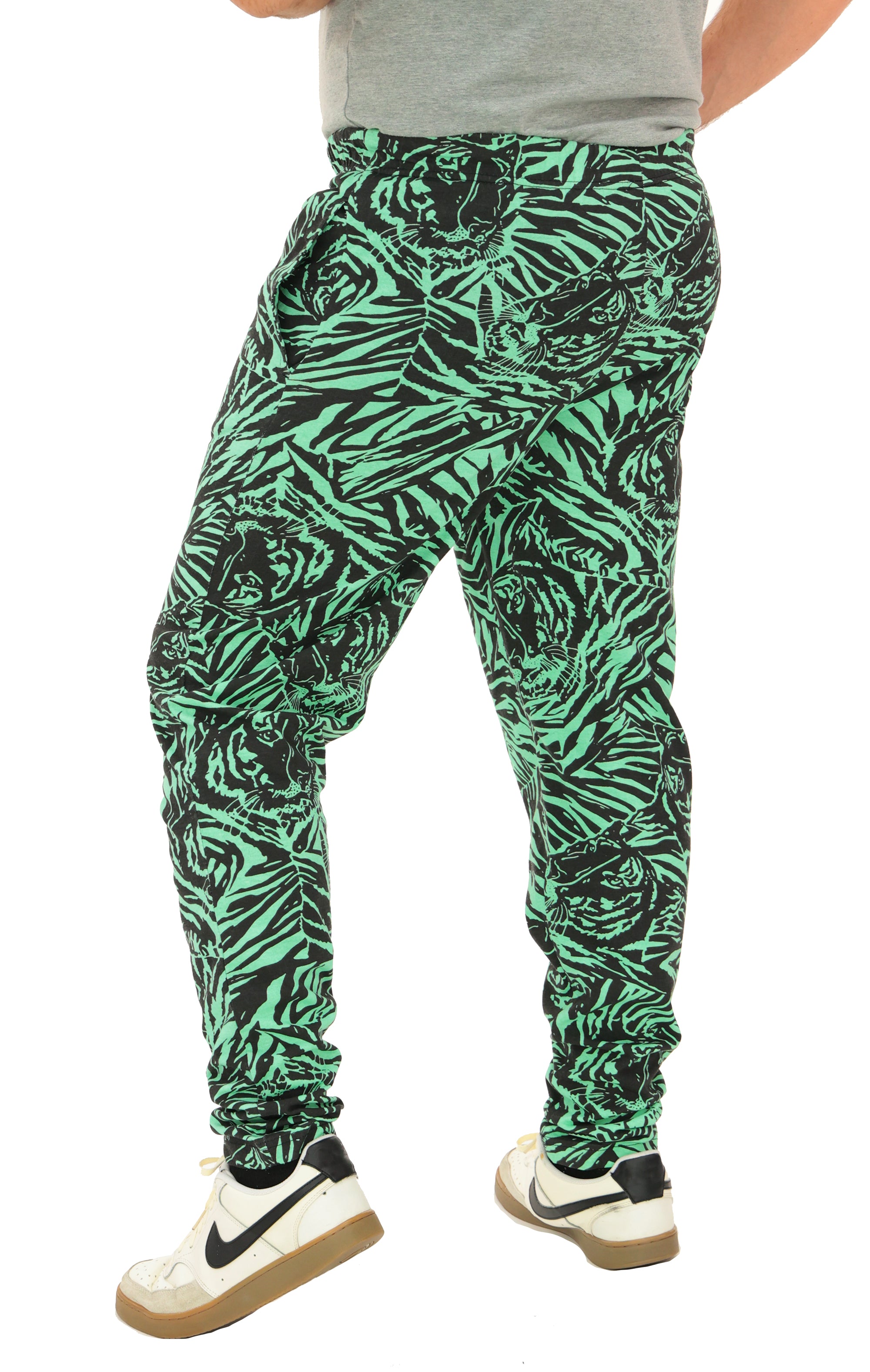 Zubaz Youth Unisex Z88 Tiger Pant, MINT/BLACK