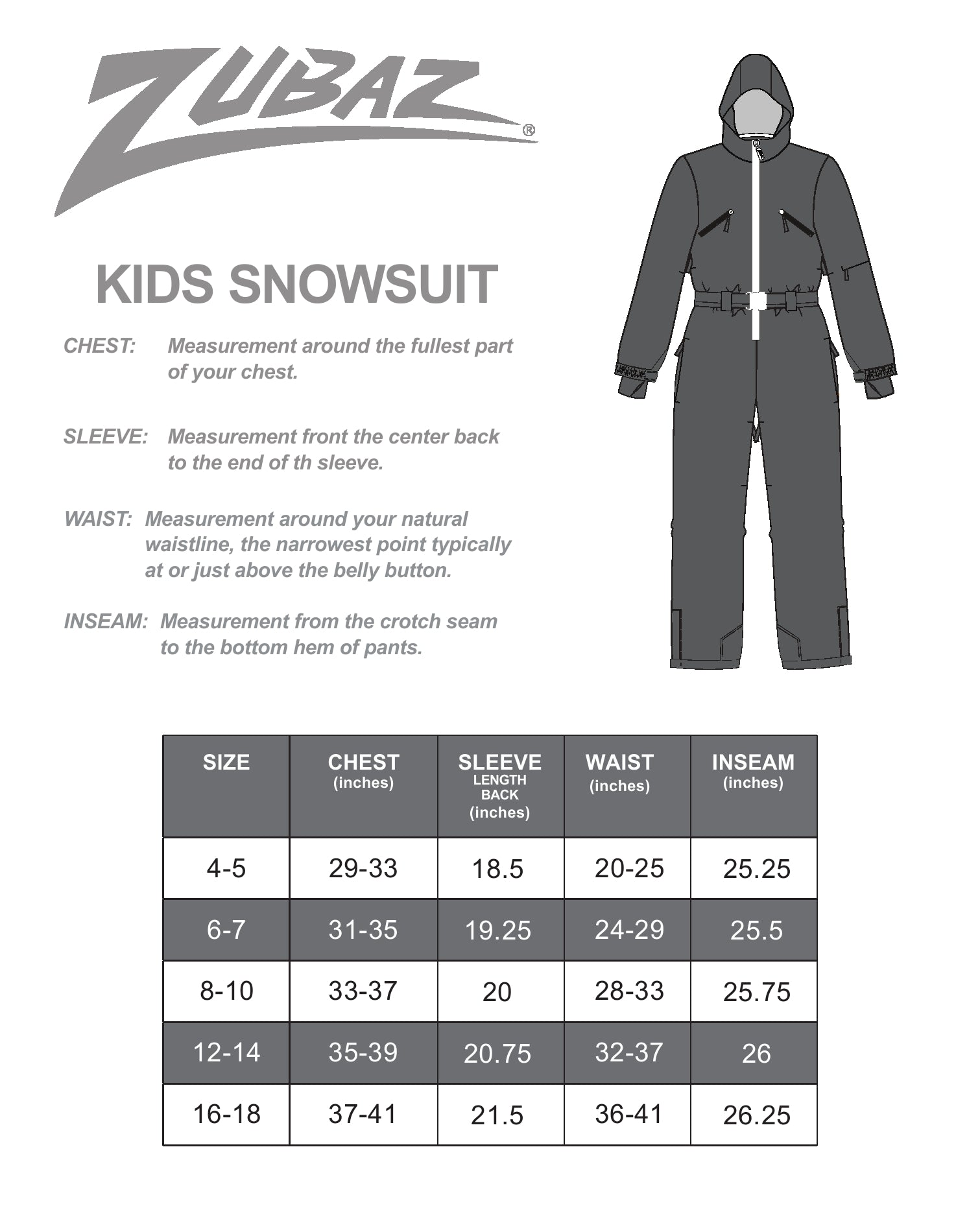 Zubaz NFL Kids Unisex Zebra Team Color Tundra Tux Snowsuit Jr, Kansas City Chiefs