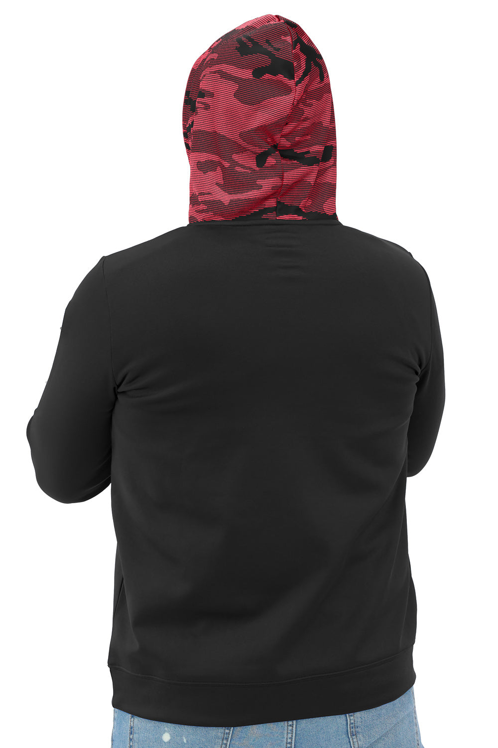 Zubaz NFL Men's Front and Sleeve Print Camo Line Hood Hoodie, ATLANTA FALCONS