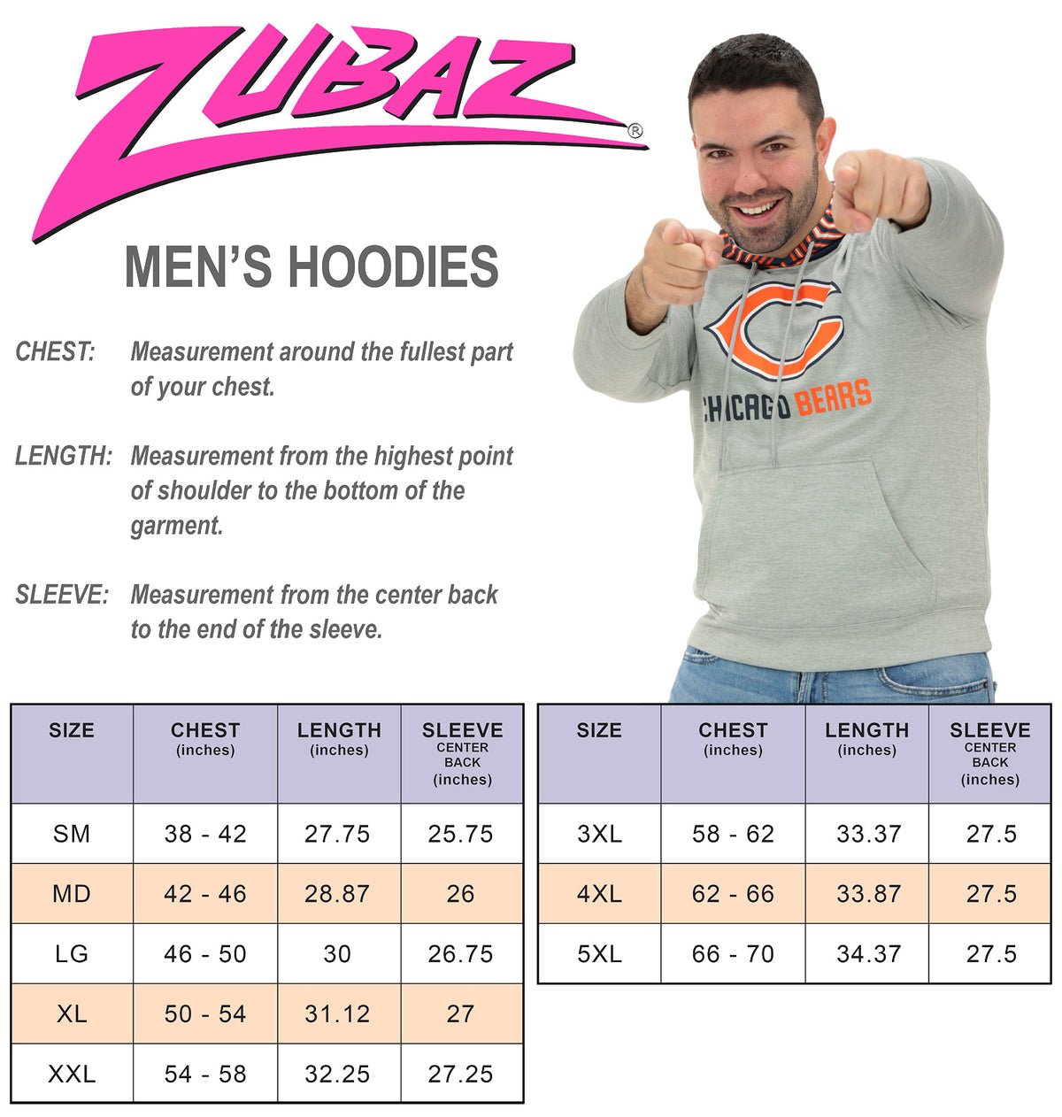 Zubaz NFL Washington Commanders Men's Gray 3 Color Zebra-Hood Hoodie