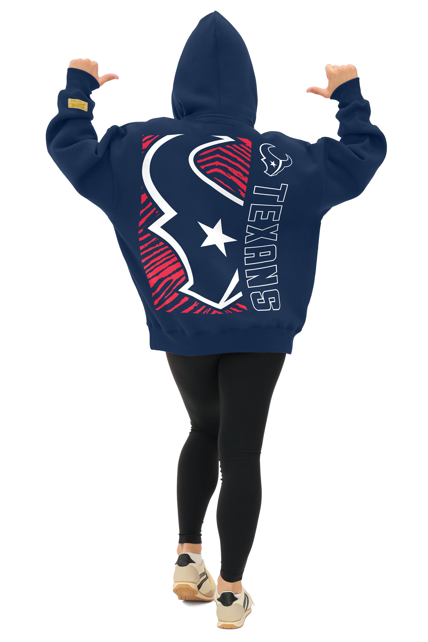 Zubaz NFL 90s Drop Shoulder Hoodie -MVP, HOUSTON TEXANS - Official NFL Texans Zubaz Apparel (3 of 6)