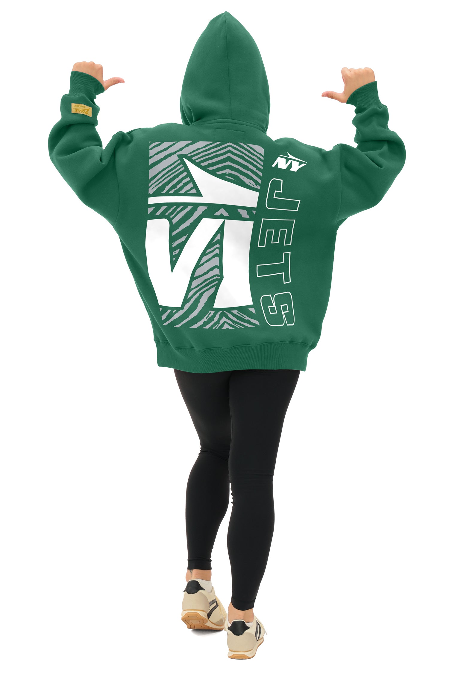 Zubaz NFL 90s Drop Shoulder Hoodie -MVP, NEW YORK JETS