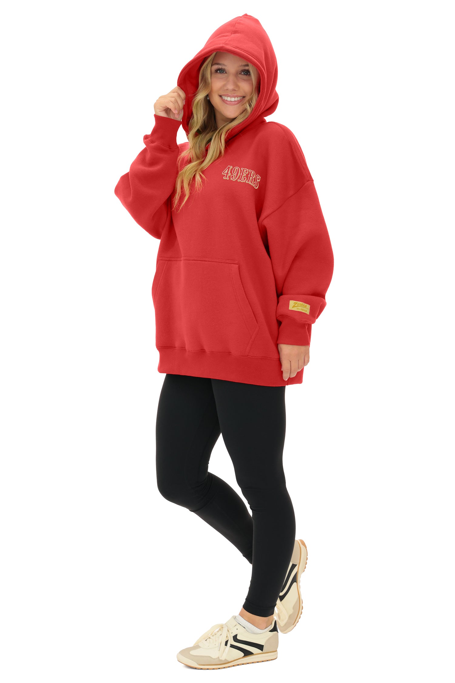 Zubaz NFL 90s Drop Shoulder Hoodie -MVP, SAN FRANCISCO 49ERS