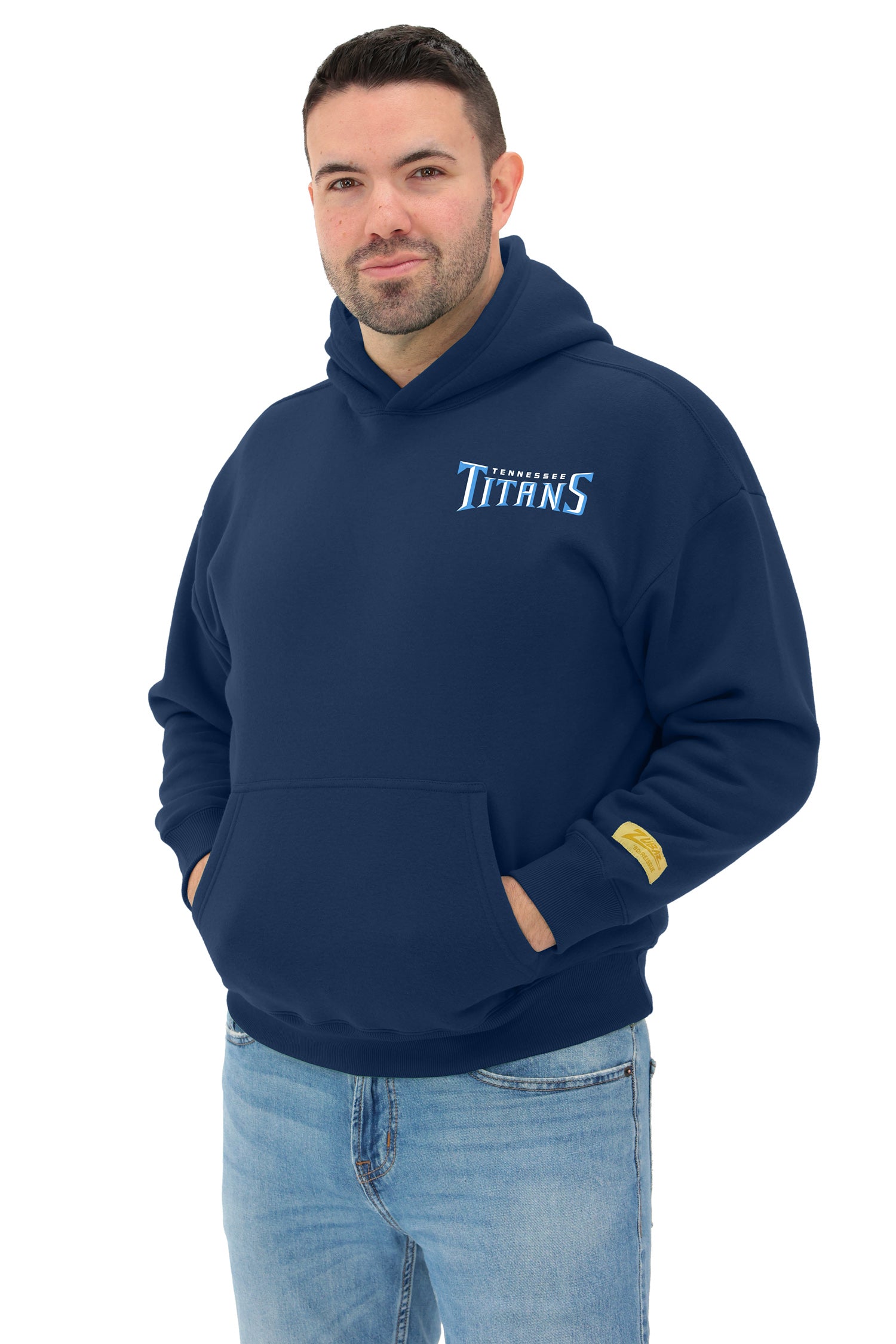 Zubaz NFL 90s Drop Shoulder Hoodie -MVP, TENNESSEE TITANS