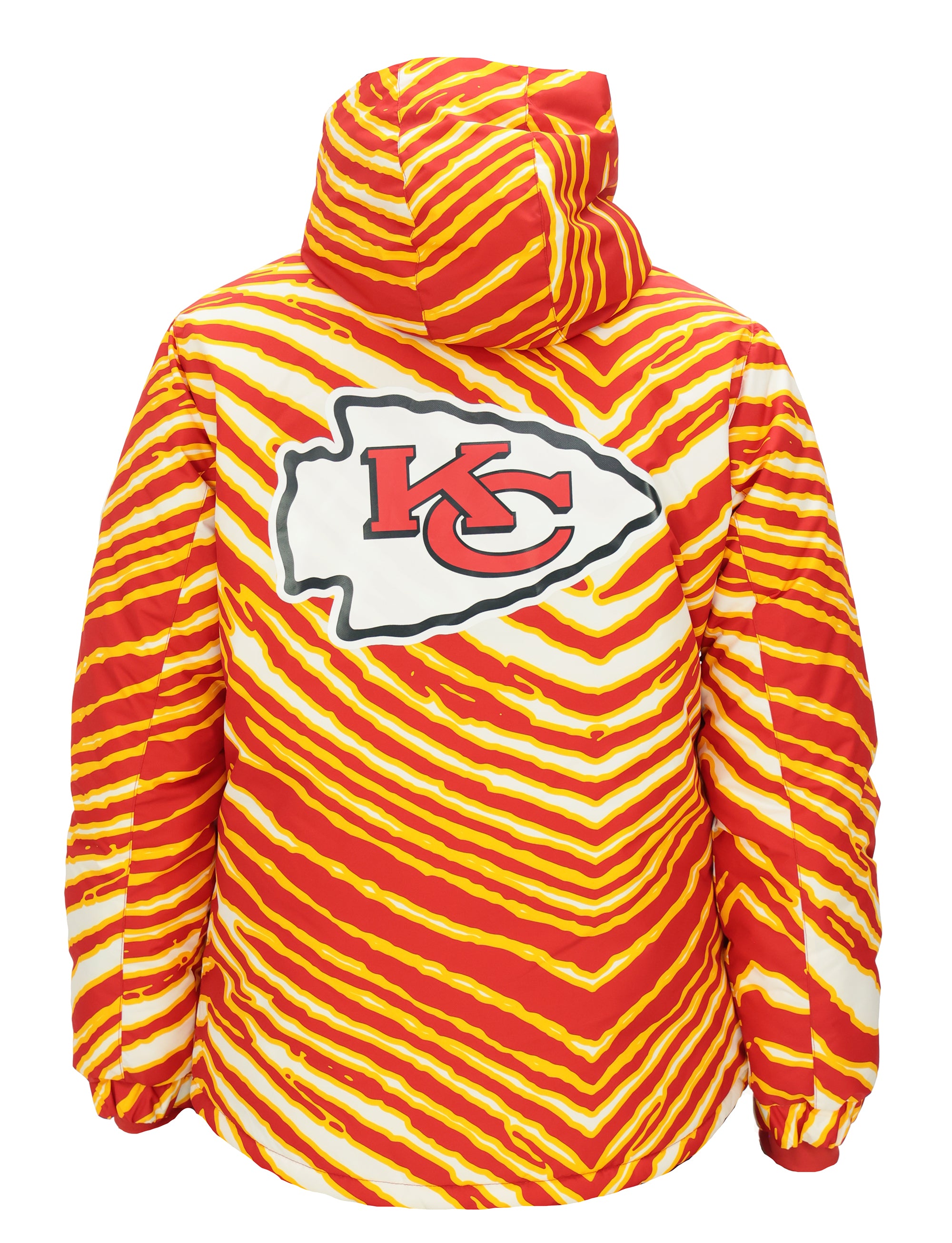 Zubaz NFL Kids Unisex Zebra Team Color Bleacher Blazer Jr Snow Jacket, Kansas City Chiefs