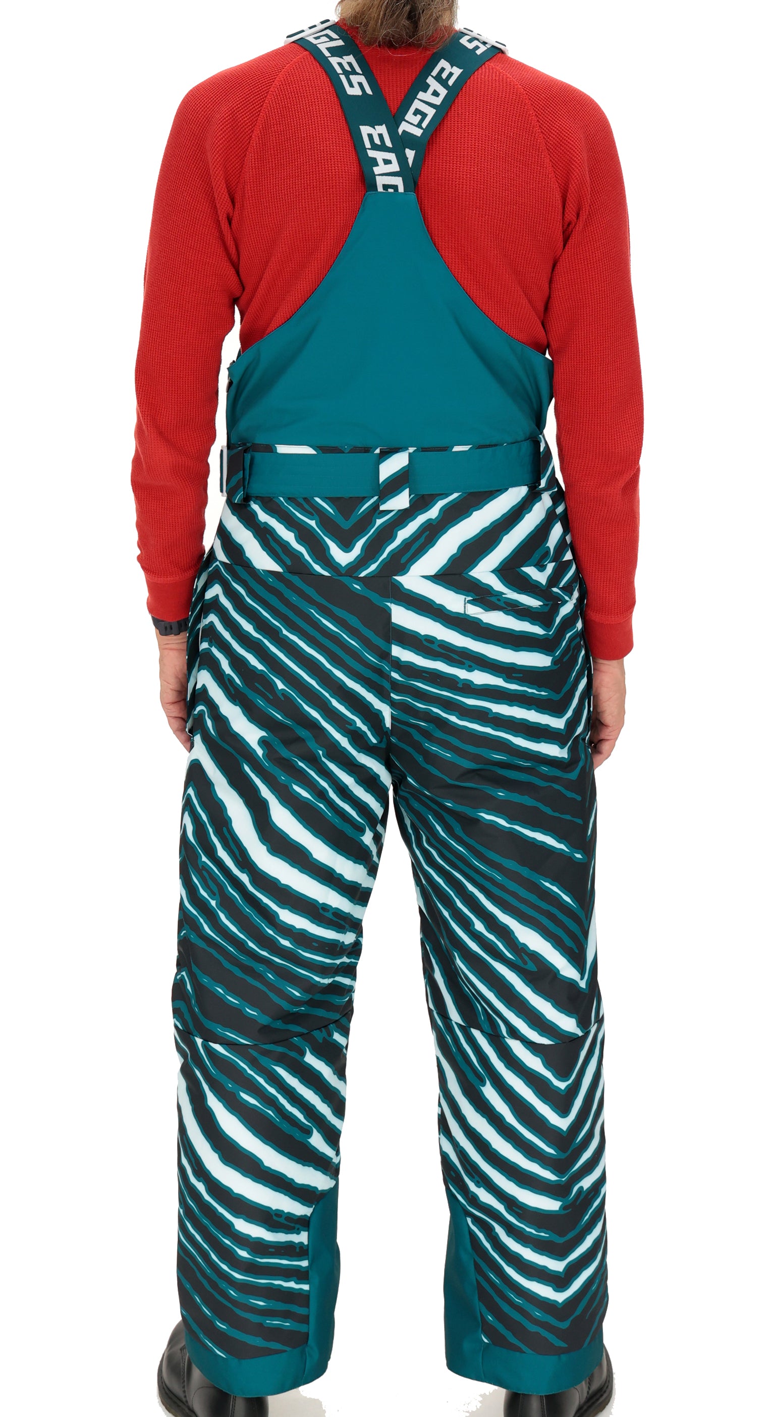 Zubaz NFL Kids Unisex Zebra Team Color Blizzard Snow Bib Jr, Philadelphia Eagles