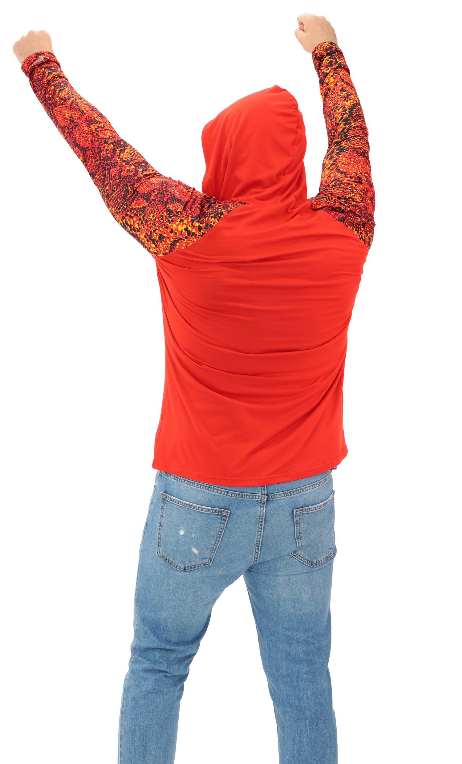 Zubaz NFL Men's Formation Post Sleeves Lightweight Hoodie, KANSAS CITY CHIEFS