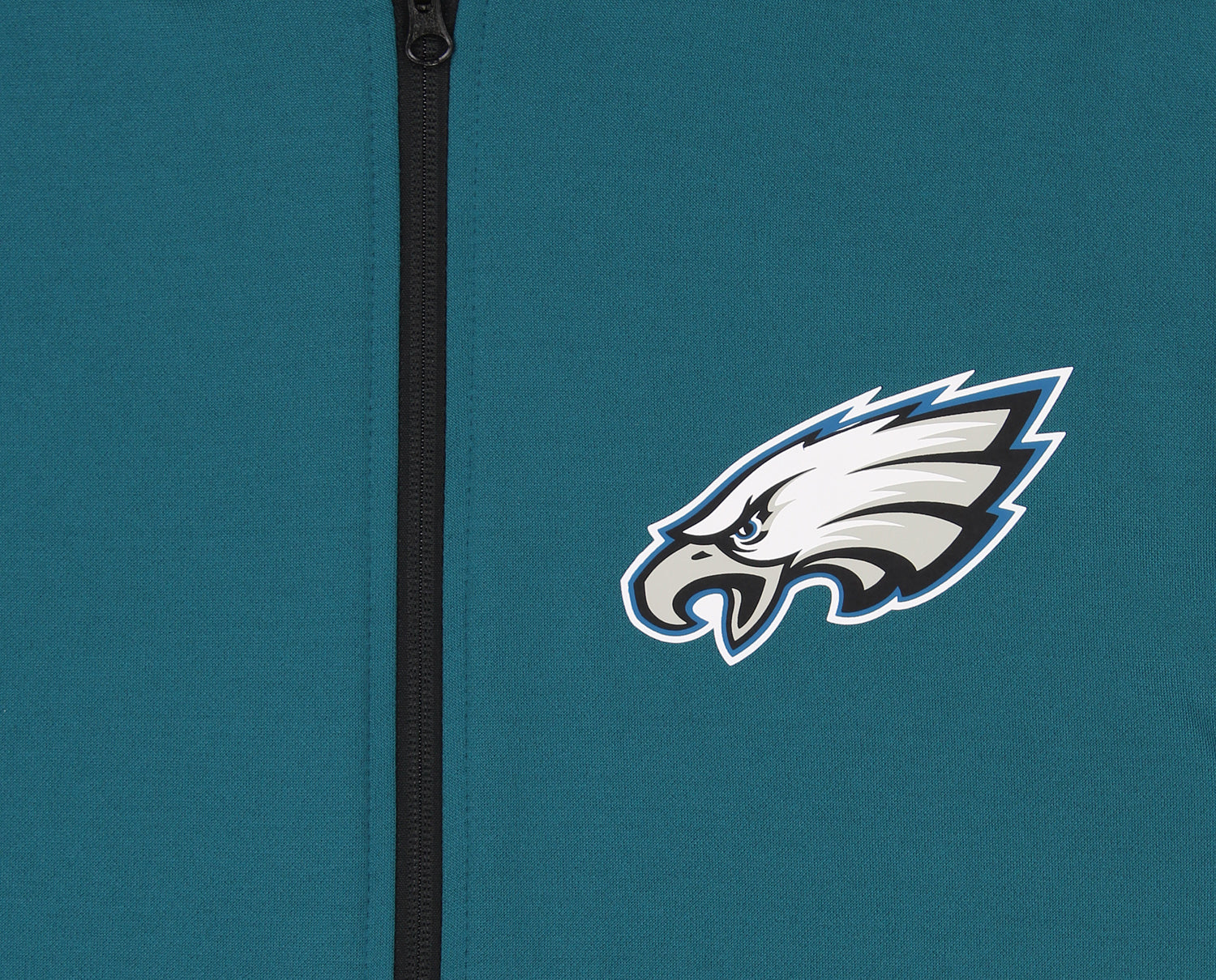 Zubaz NFL Men's Logo 2 Color Zebra Bands and Hood Liner Full Zip Hoodie, PHILADELPHIA EAGLES