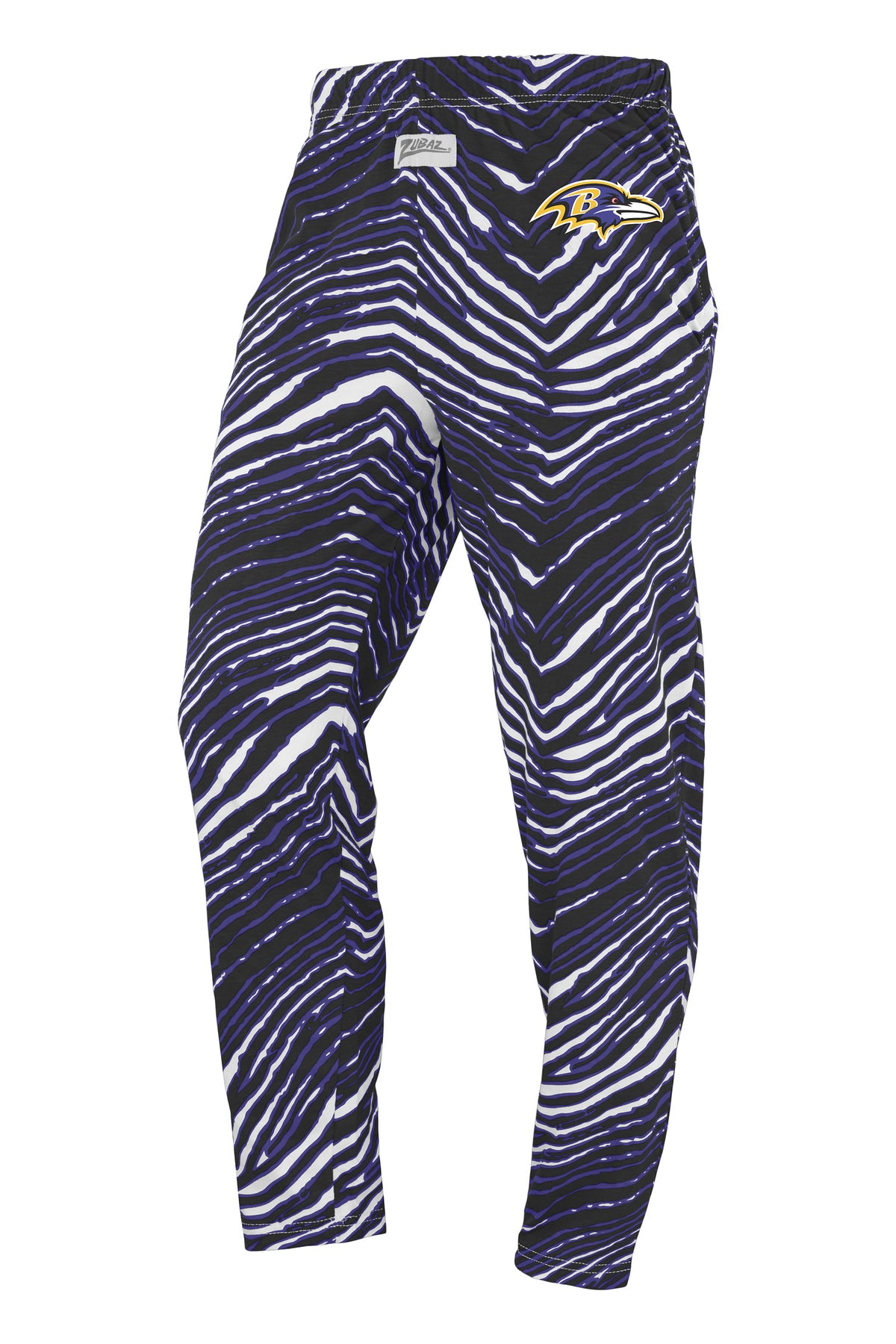 Zubaz NFL UNISEX Z88 Kids Zebra 3C Embroidered Pant, BALTIMORE RAVENS - Official NFL Ravens Zubaz Apparel (1 of 3)