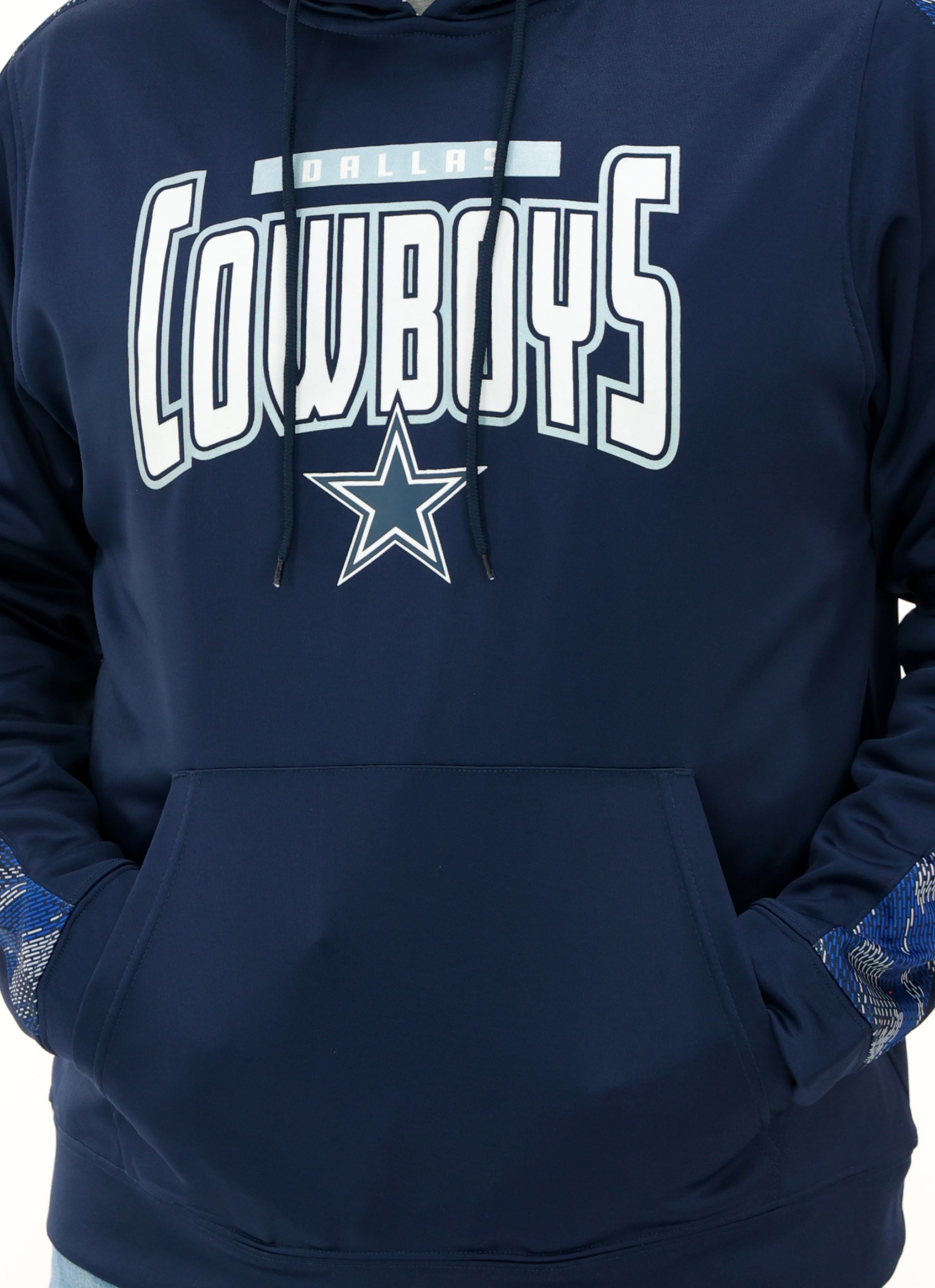 Zubaz NFL Men's Pullover Hoodie With Viper Stripe, Dallas Cowboys
