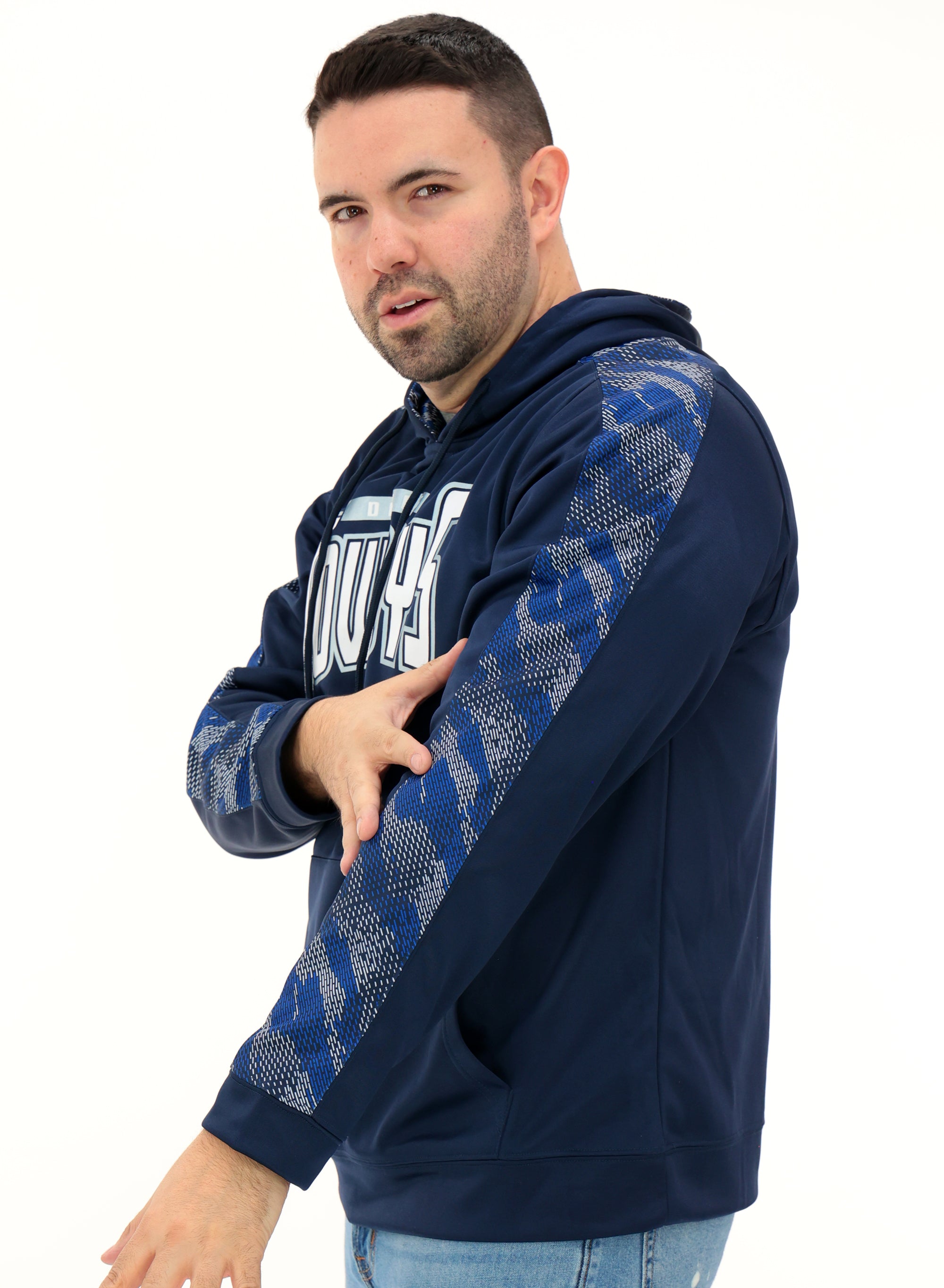 Zubaz NFL Men's Pullover Hoodie With Viper Stripe, Dallas Cowboys