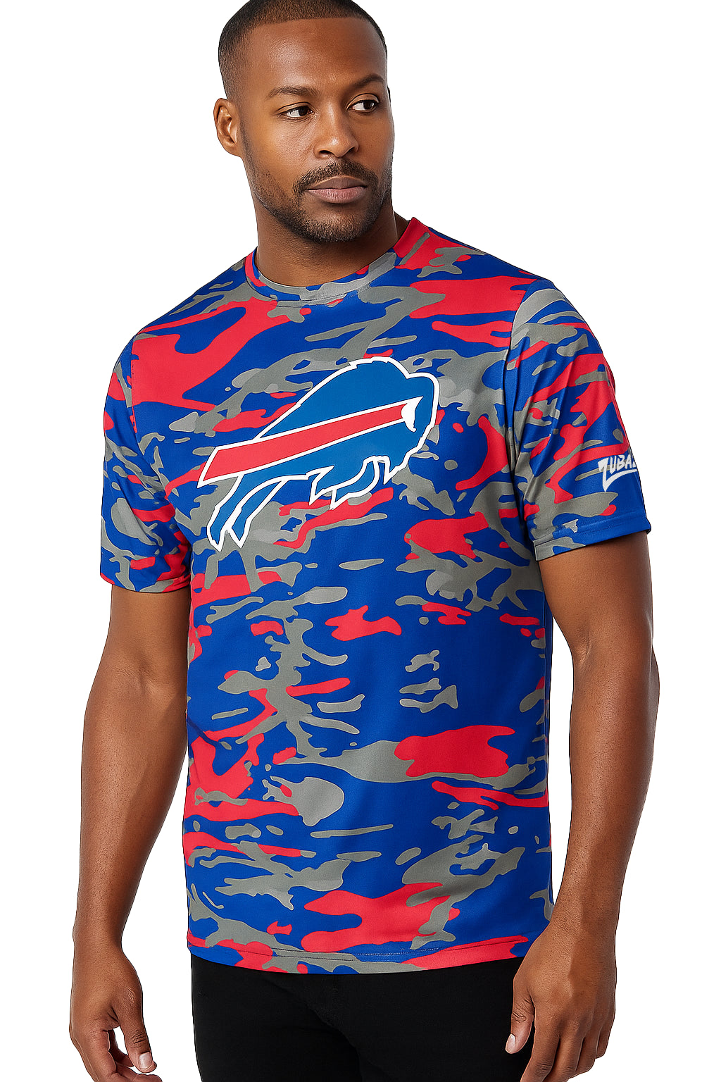 Zubaz NFL Men's Camo Alternate Color Short Sleeve T-Shirt, Buffalo Bil