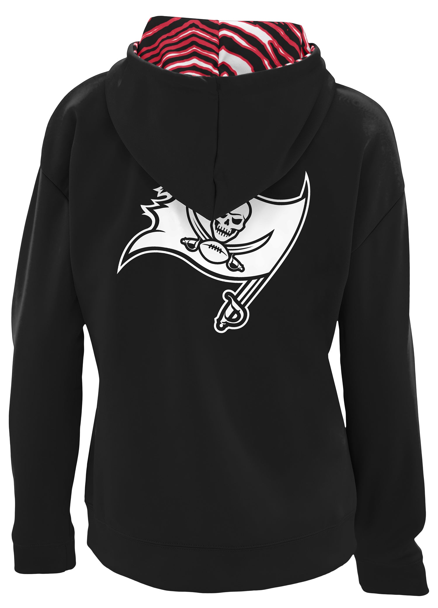 Zubaz NFL Women's 3 Color Zebra Liner Full Zip Hoodie, TAMPA BAY BUCCANEERS