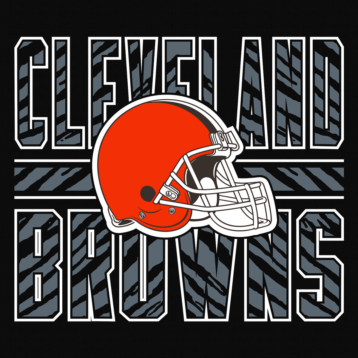 Zubaz NFL Men's Black Graphic Fleece Hoodie, Cleveland Browns