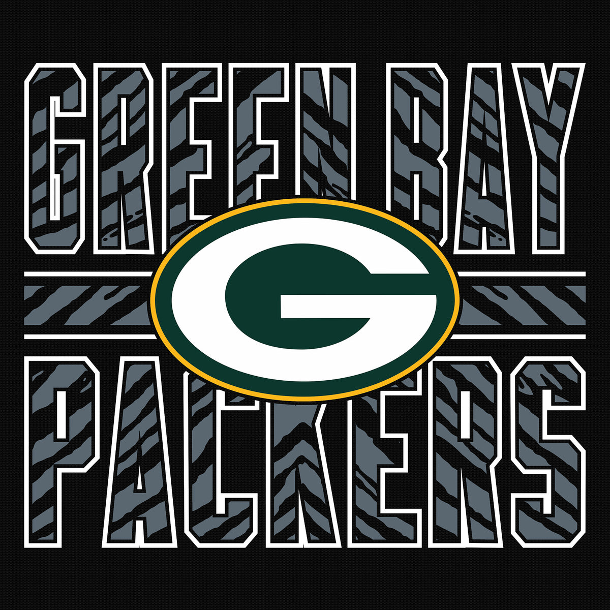 Zubaz NFL Men's Black Graphic Fleece Hoodie, Green Bay Packers