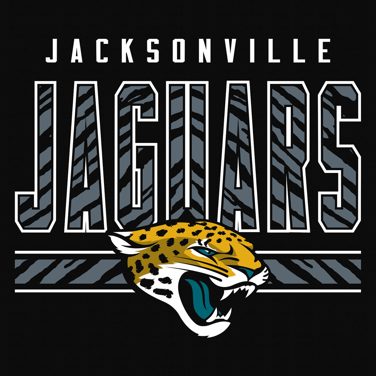 Zubaz NFL Men's Black Graphic Fleece Hoodie, Jacksonville Jaguars