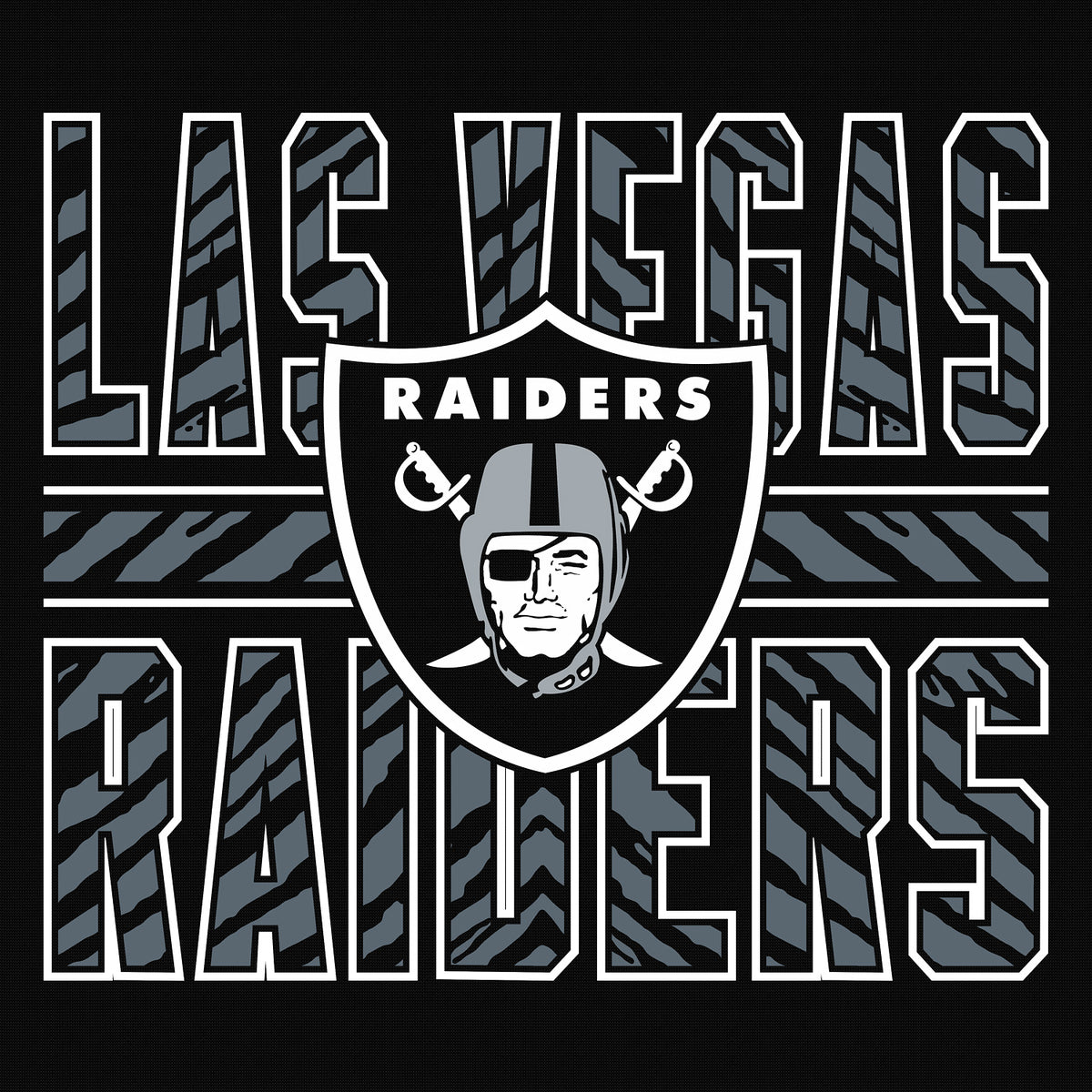 Zubaz NFL Men's Black Graphic Fleece Hoodie, Las Vegas Raiders