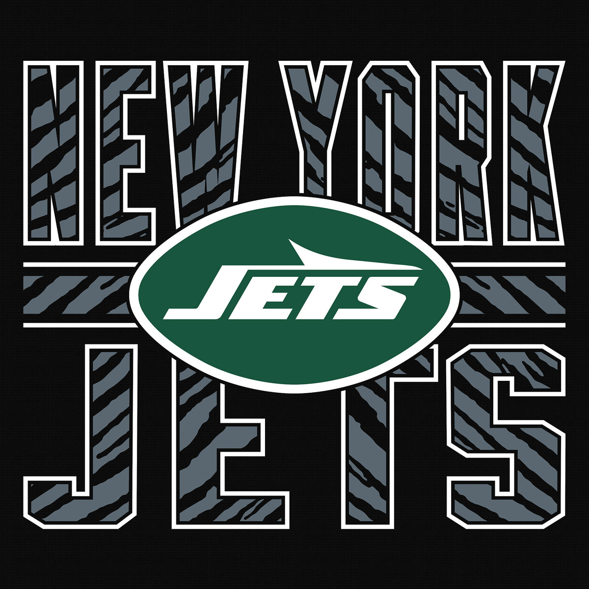 Zubaz NFL Men's Black Graphic Fleece Hoodie, New York Jets
