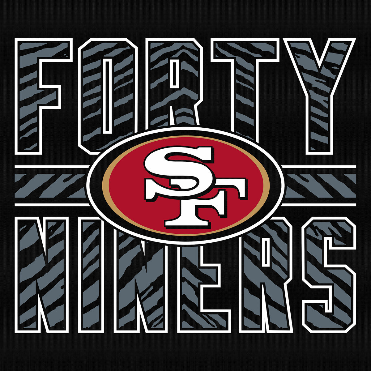 Zubaz NFL Men's Black Graphic Fleece Hoodie, San Francisco 49ers