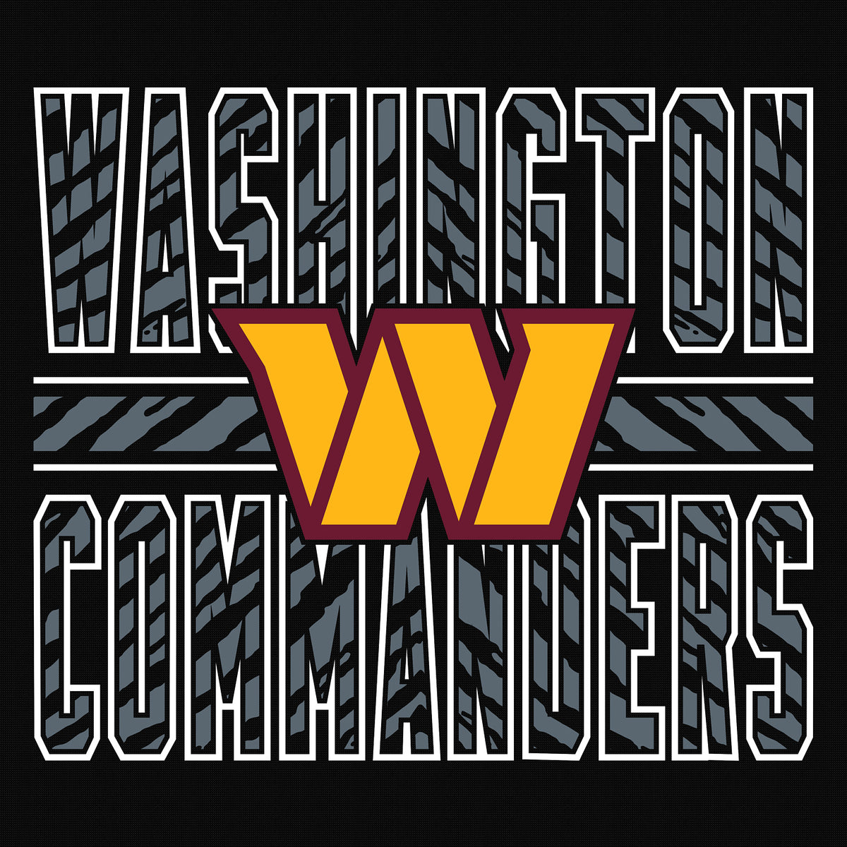 Zubaz NFL Men's Black Graphic Fleece Hoodie, Washington Commanders
