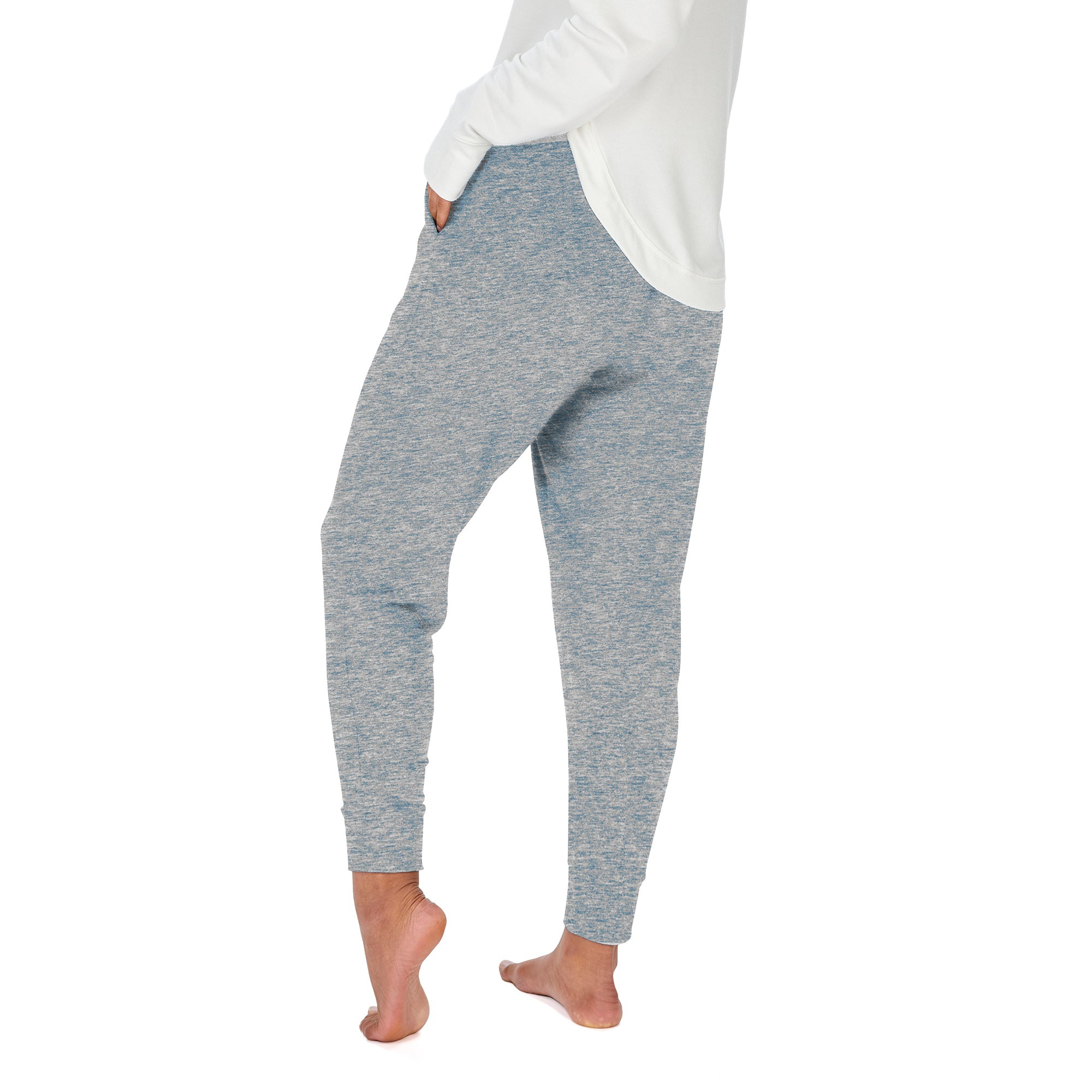 Zubaz NFL Women's Upright Soft Marled Team Color Jogger, Detroit Lions
