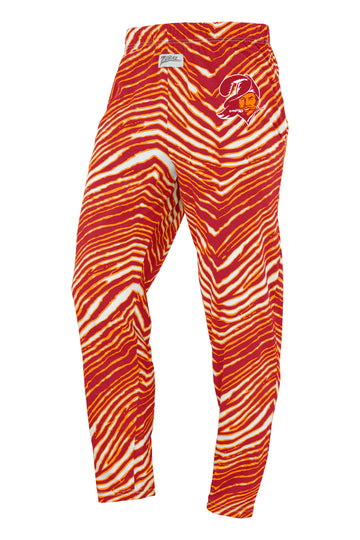 Zubaz NFL Tampa Bay Buccaneers Adult Unisex 3 Color Zebra Classic Marks Z88 Direct Embroidered Logo Pants