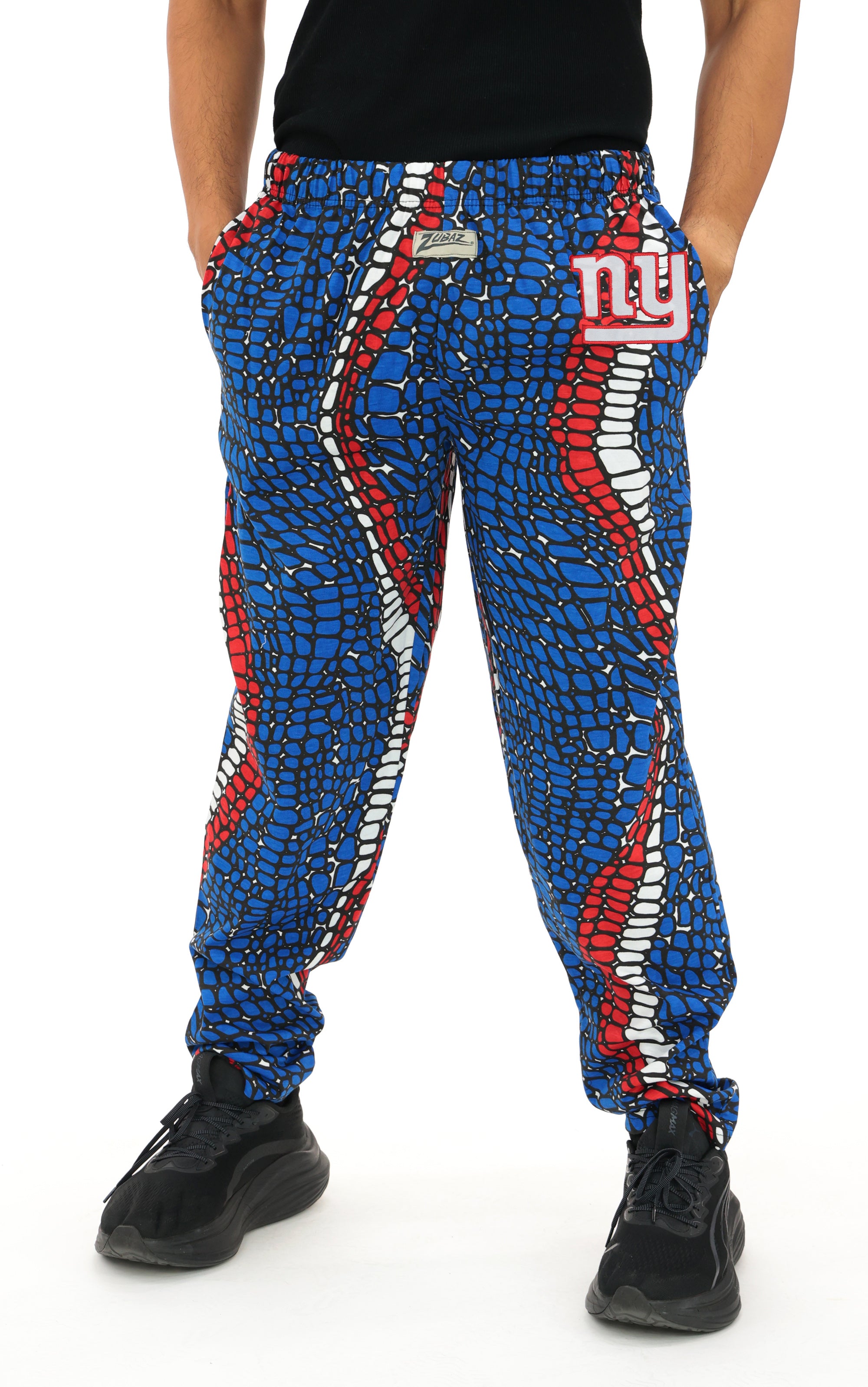 Zubaz NFL Adult Unisex Z88 Embroidered Gator 3 Color Pants, New York Giants