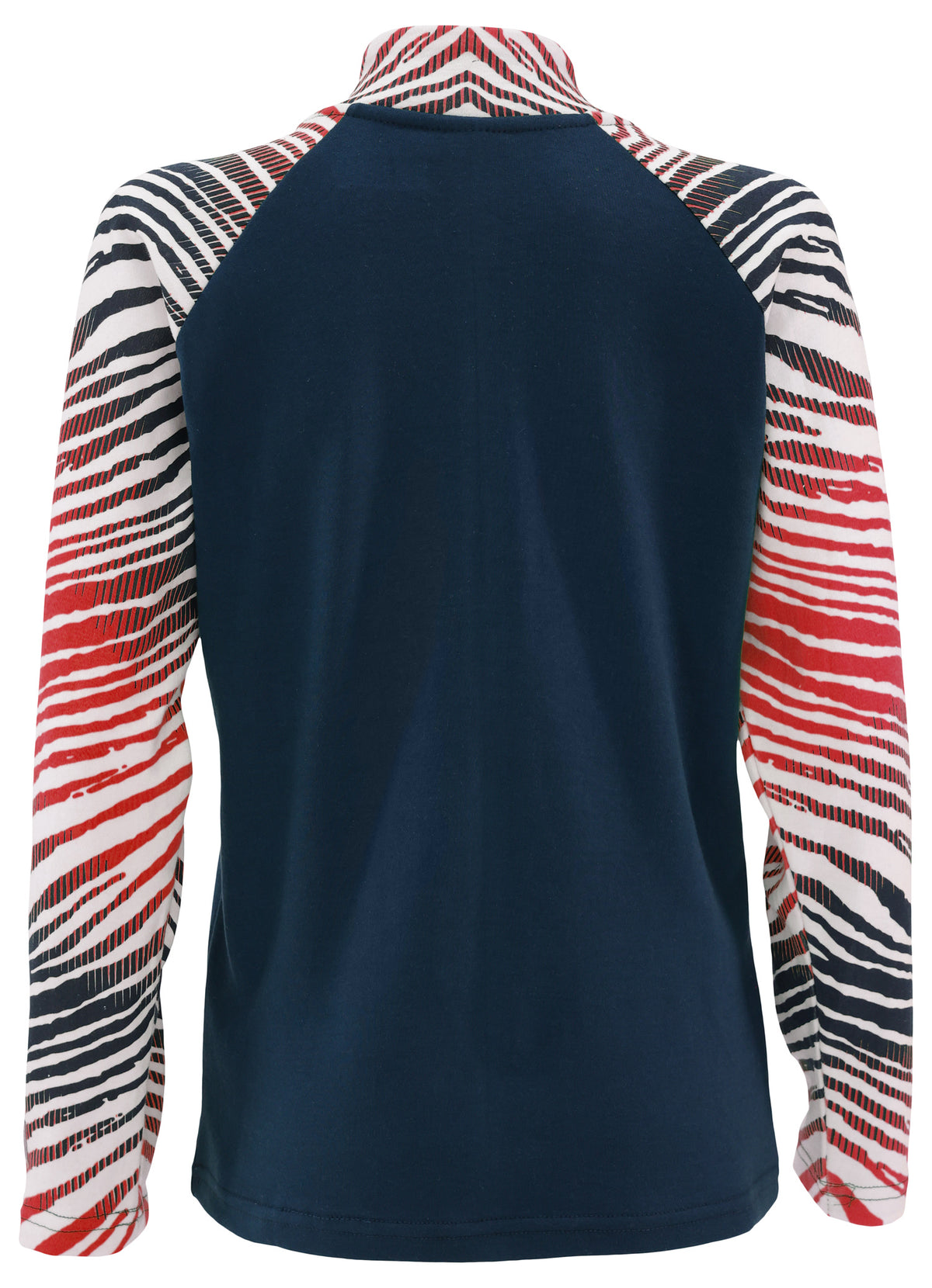 Zubaz NFL Women's Zebra Ombre Long Sleeve Quarter Zip Pullover - New England Patriots