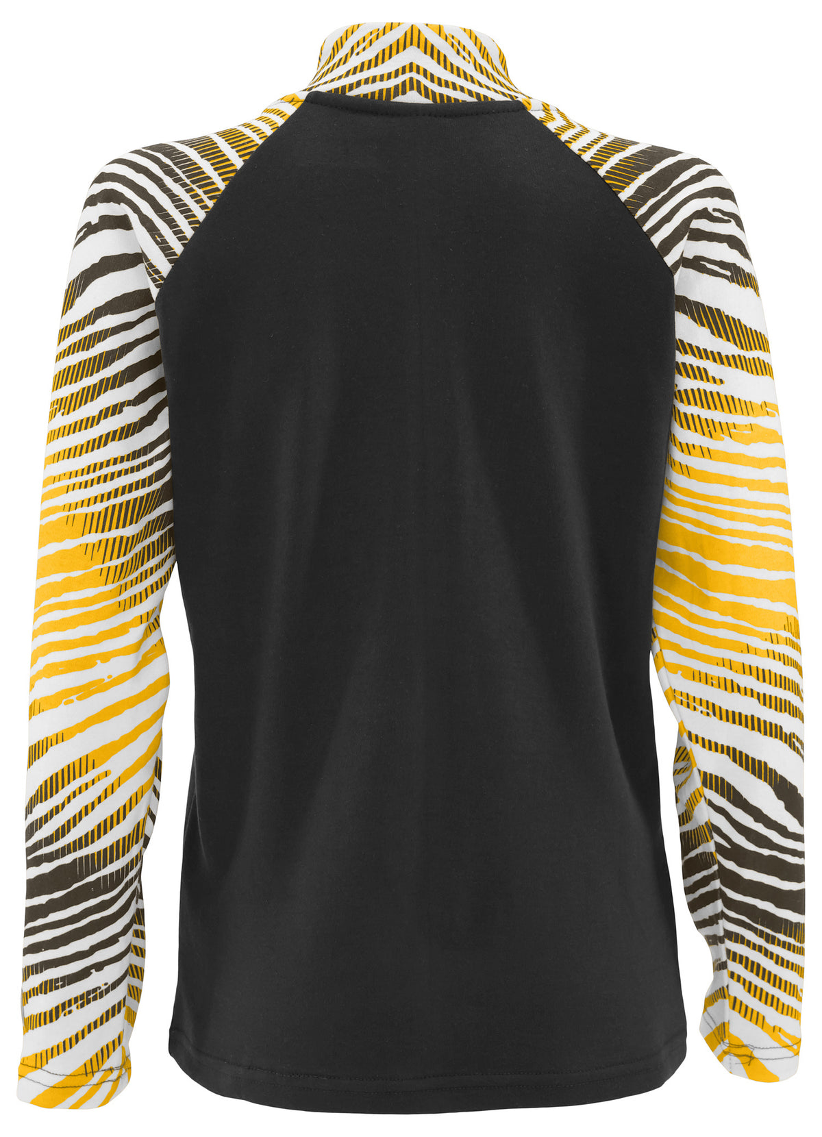 Zubaz NFL Women's Zebra Ombre Long Sleeve Quarter Zip Pullover - Pittsburgh Steelers