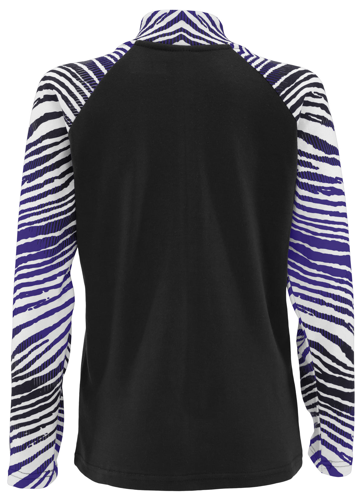 Zubaz NFL Women's Zebra Ombre Long Sleeve Quarter Zip Pullover - Baltimore Ravens