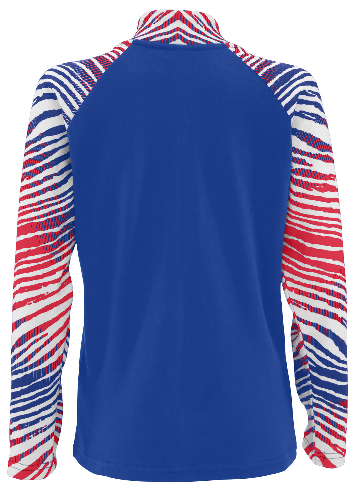 Zubaz NFL Women's Zebra Ombre Long Sleeve Quarter Zip Pullover - Buffalo Bills