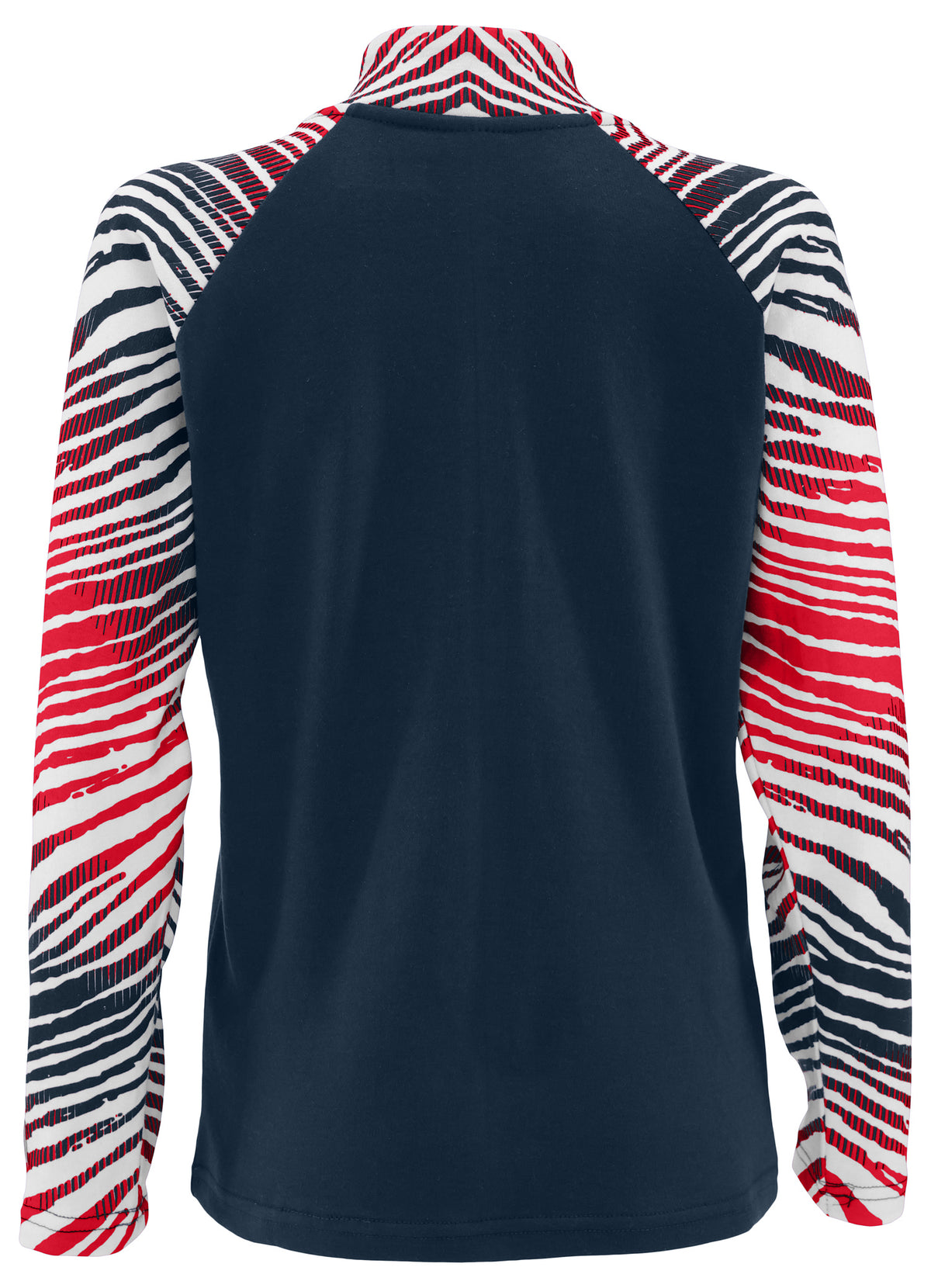 Zubaz NFL Women's Zebra Ombre Long Sleeve Quarter Zip Pullover - Houston Texans