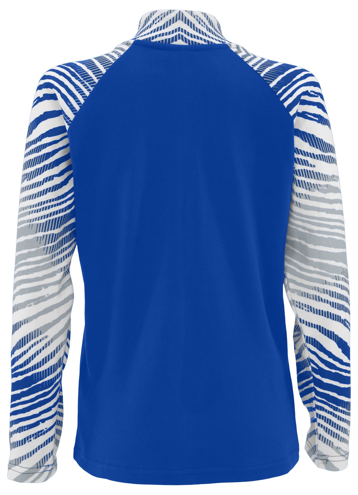 Zubaz NFL Women's Zebra Ombre Long Sleeve Quarter Zip Pullover - Indianapolis Colts