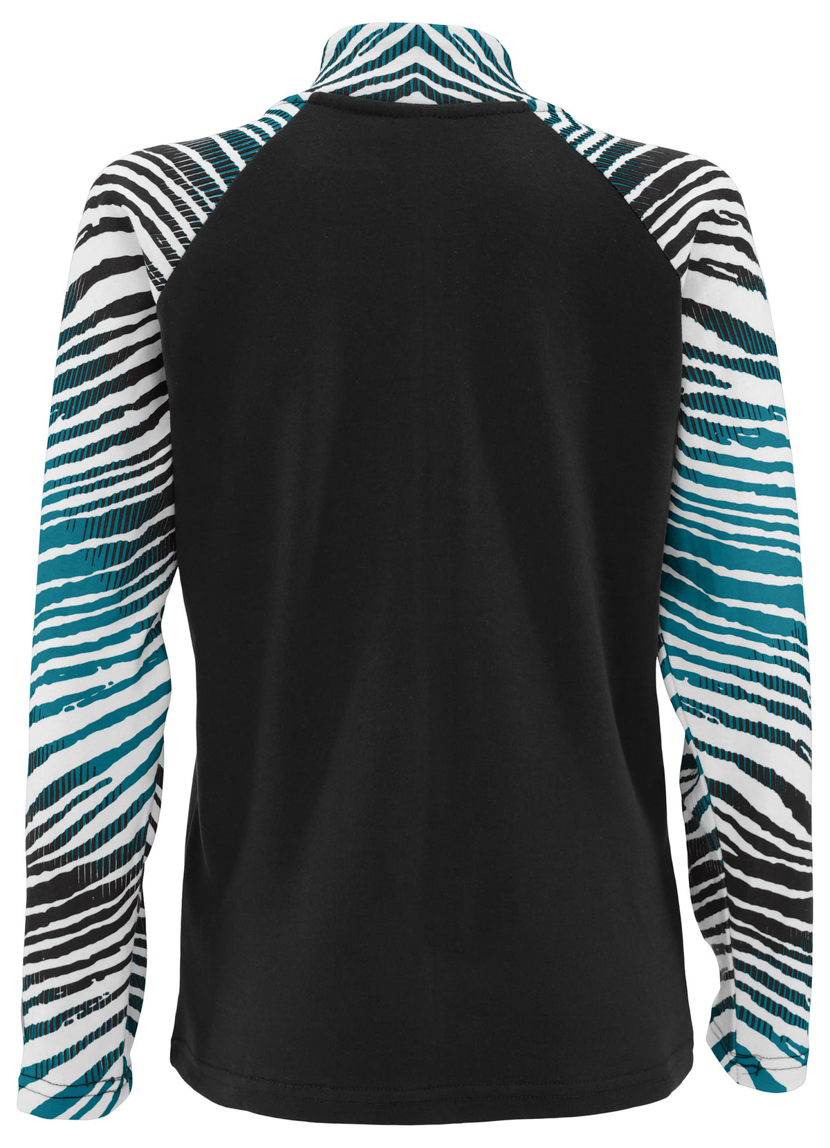 Zubaz NFL Women's Zebra Ombre Long Sleeve Quarter Zip Pullover - Jacksonville Jaguars