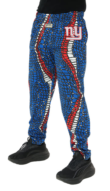 Zubaz NFL New York Giants Adult Unisex 3 Color Gator Z88 Embroidered Logo Pants
