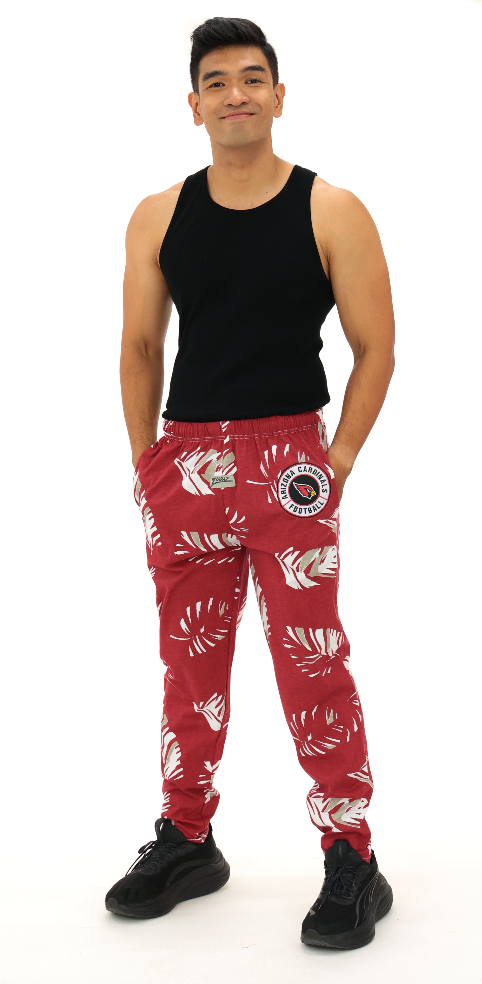 Zubaz NFL Adult Original Z88 Pant, Leaf 3 Color, Embroidered, Arizona Cardinals