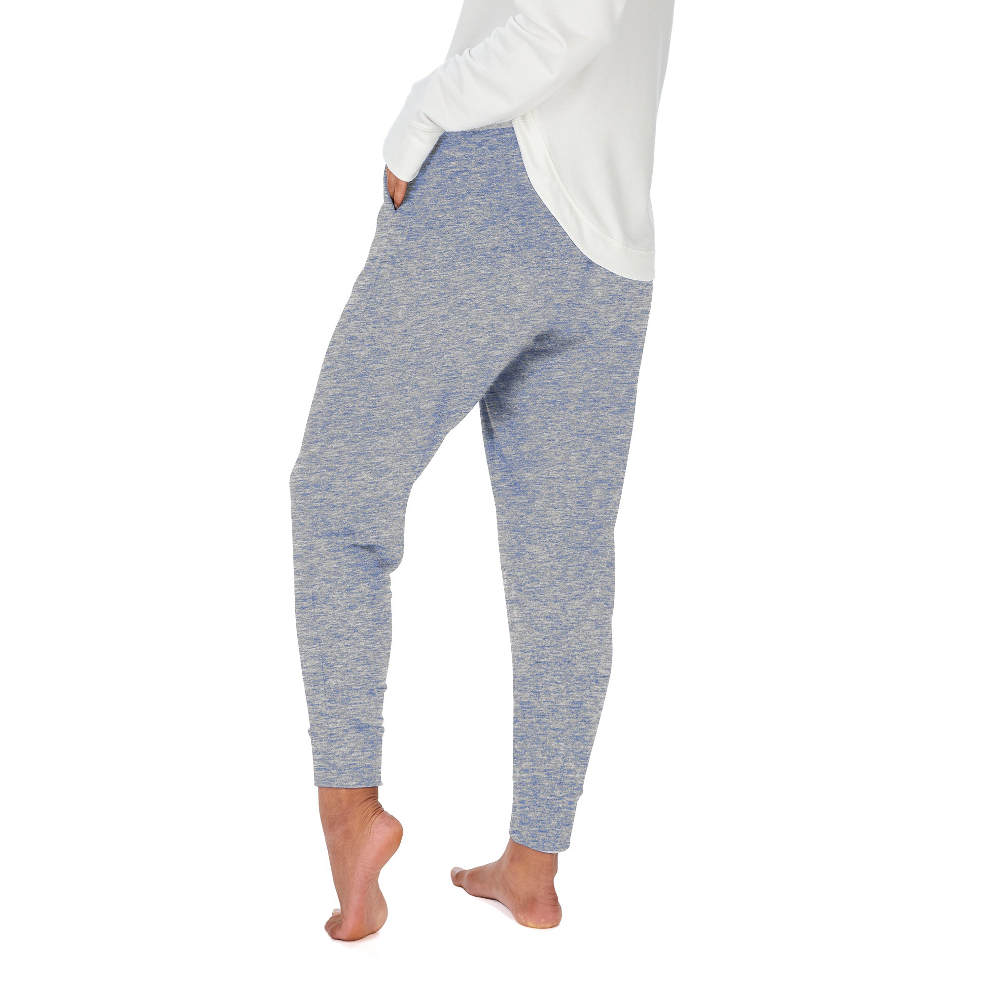 Zubaz NFL Women's Upright Soft Marled Team Color Jogger, New York Giants
