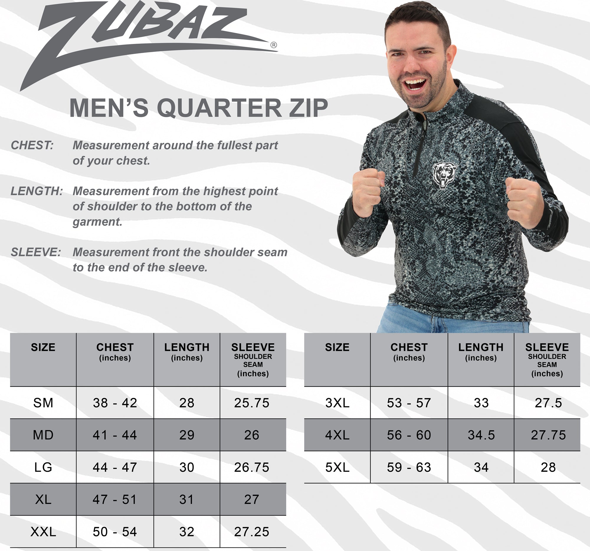 Zubaz NFL Men's Elevated Tonal Post 1/4 Zip, DETROIT LIONS