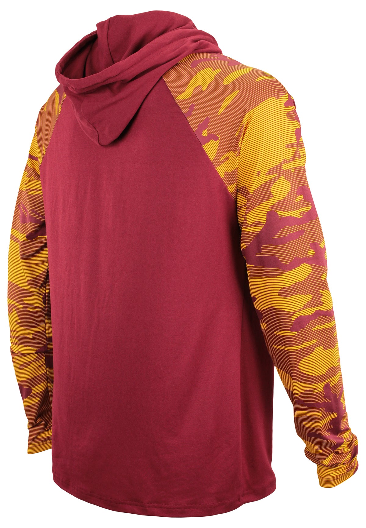 Zubaz NFL Washington Commanders Men's Team Color Block Camo Line-Sleeve Lightweight 1/4-Zip Hoodie