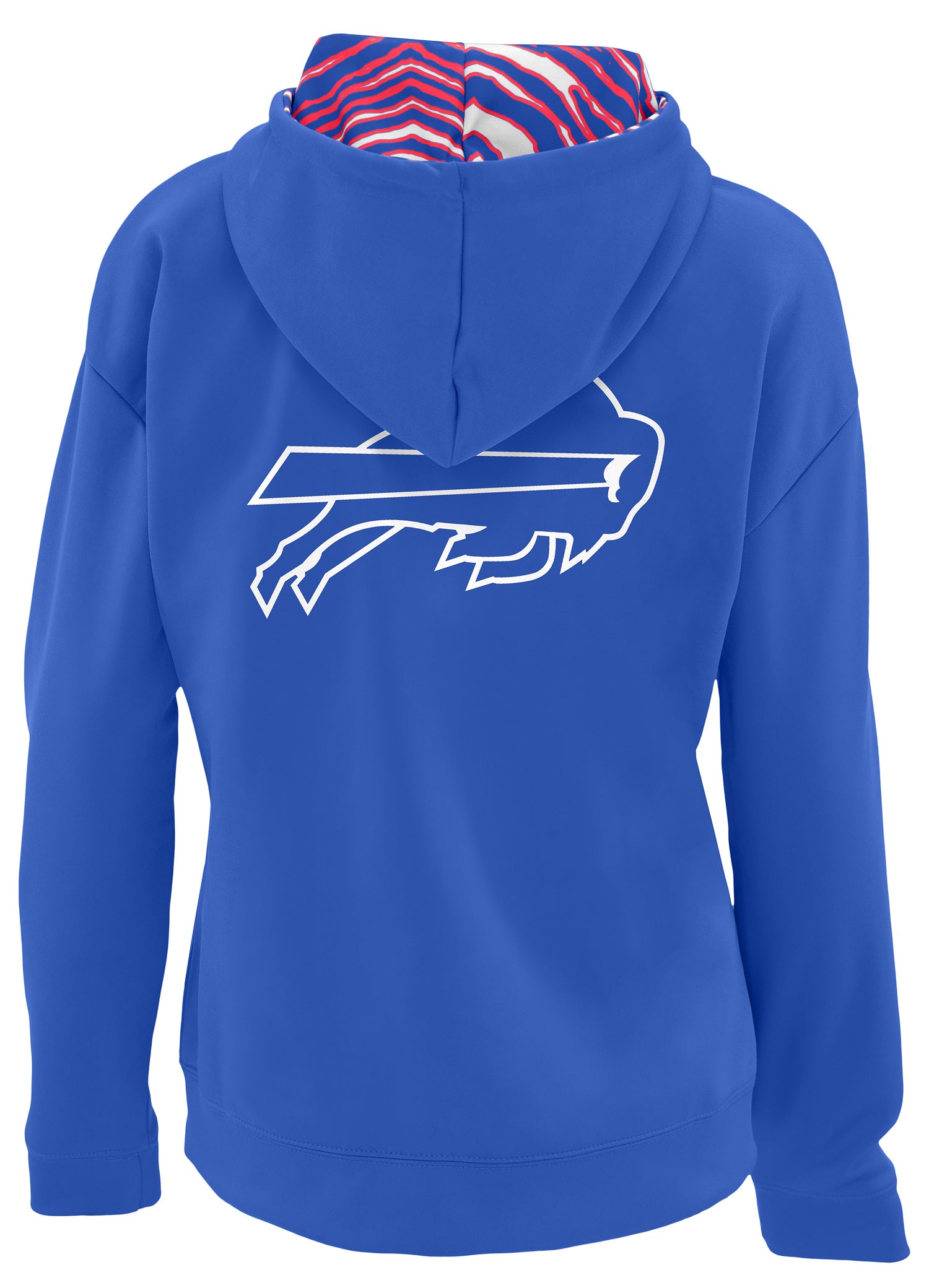 Zubaz NFL Women's 3 Color Zebra Liner Full Zip Hoodie, BUFFALO BILLS