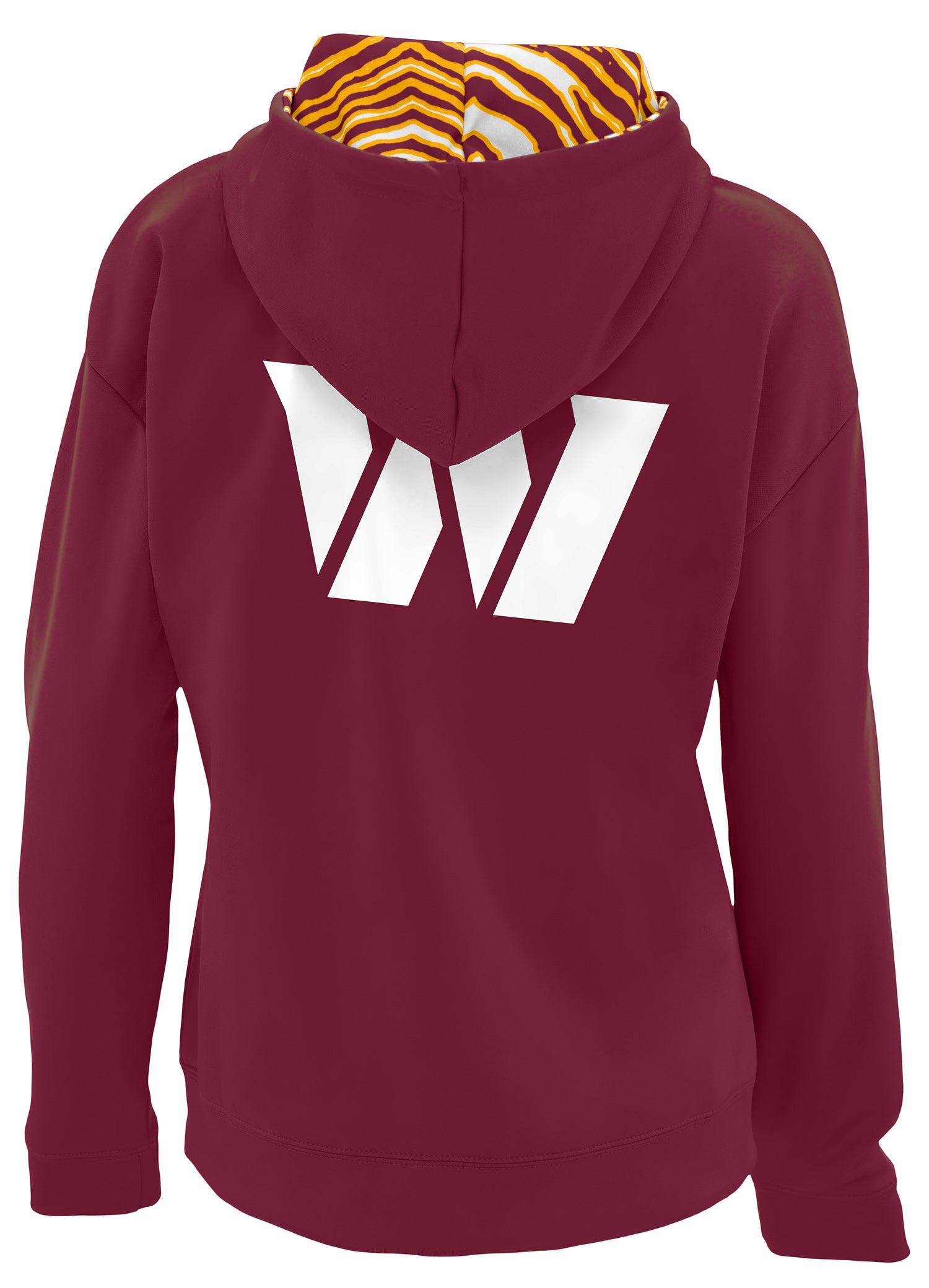 Zubaz NFL Women's 3 Color Zebra Liner Full Zip Hoodie, WASHINGTON COMMANDERS