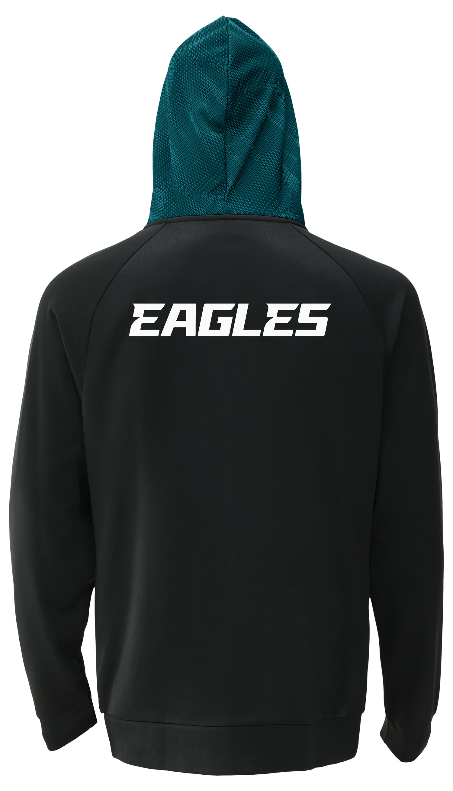Zubaz NFL Men's Raglan Viper Hood Liner Full Zip Hoodie, PHILADELPHIA EAGLES