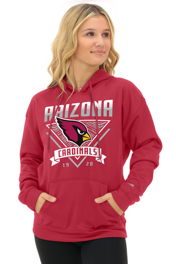 Zubaz NFL Arizona Cardinals Women's 2 Color Zebra Free Play Liner Hoodie