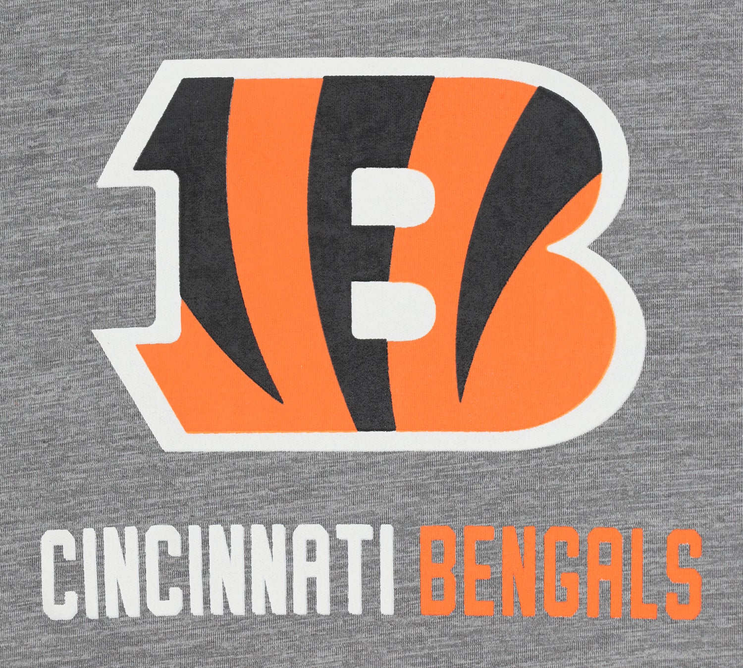 Zubaz NFL Cincinnati Bengals Men's Gray Team Name and Logo Zebra Hoodie