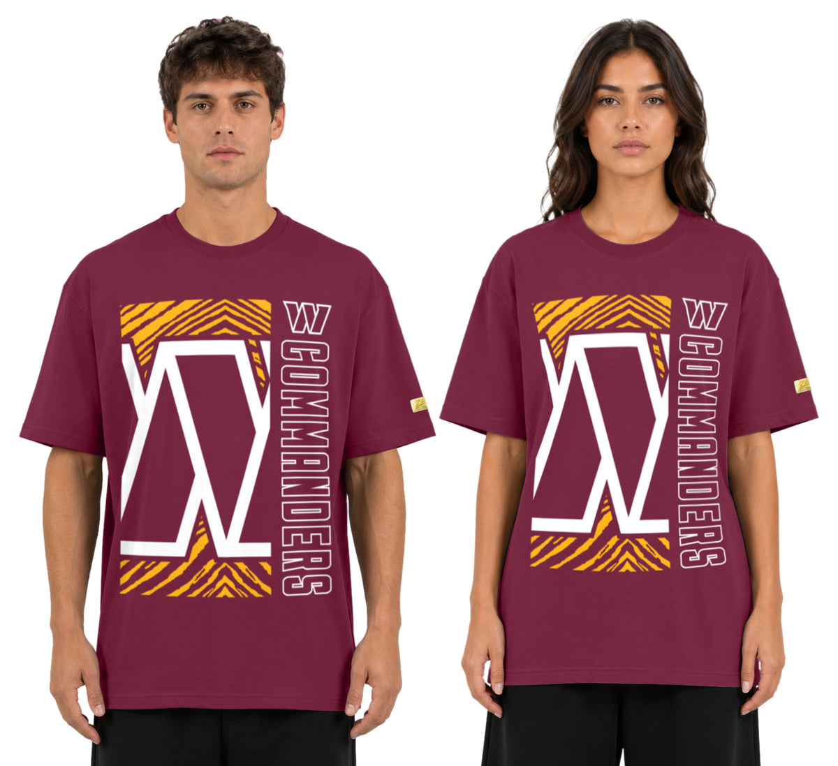 Zubaz NFL Vintage 90s MVP Graphic T-Shirt, Washington Commanders
