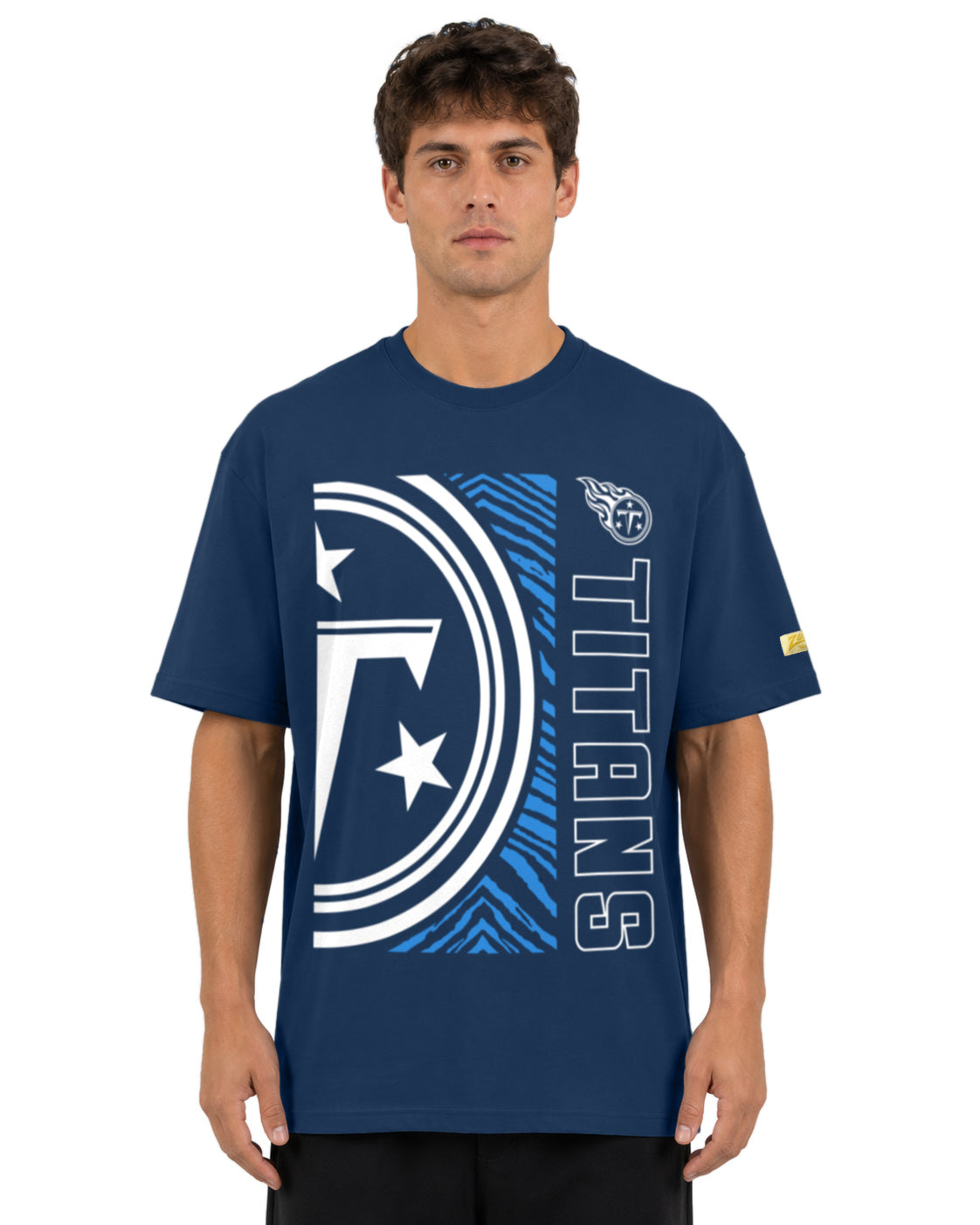 Zubaz NFL Vintage 90s MVP Graphic T-Shirt, Tennessee Titans