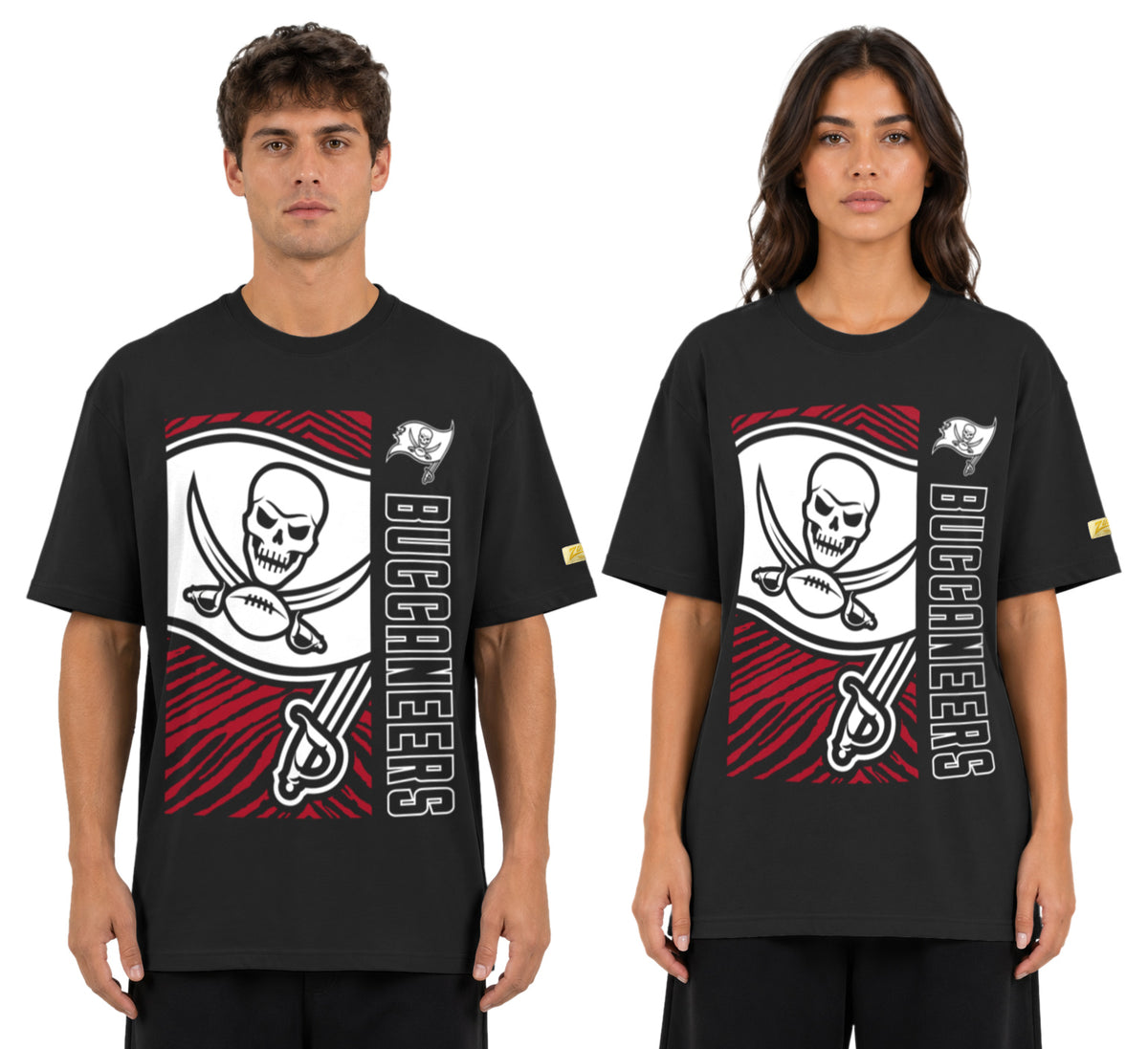 Zubaz NFL Vintage 90s MVP Graphic T-Shirt, Tampa Bay Buccaneers