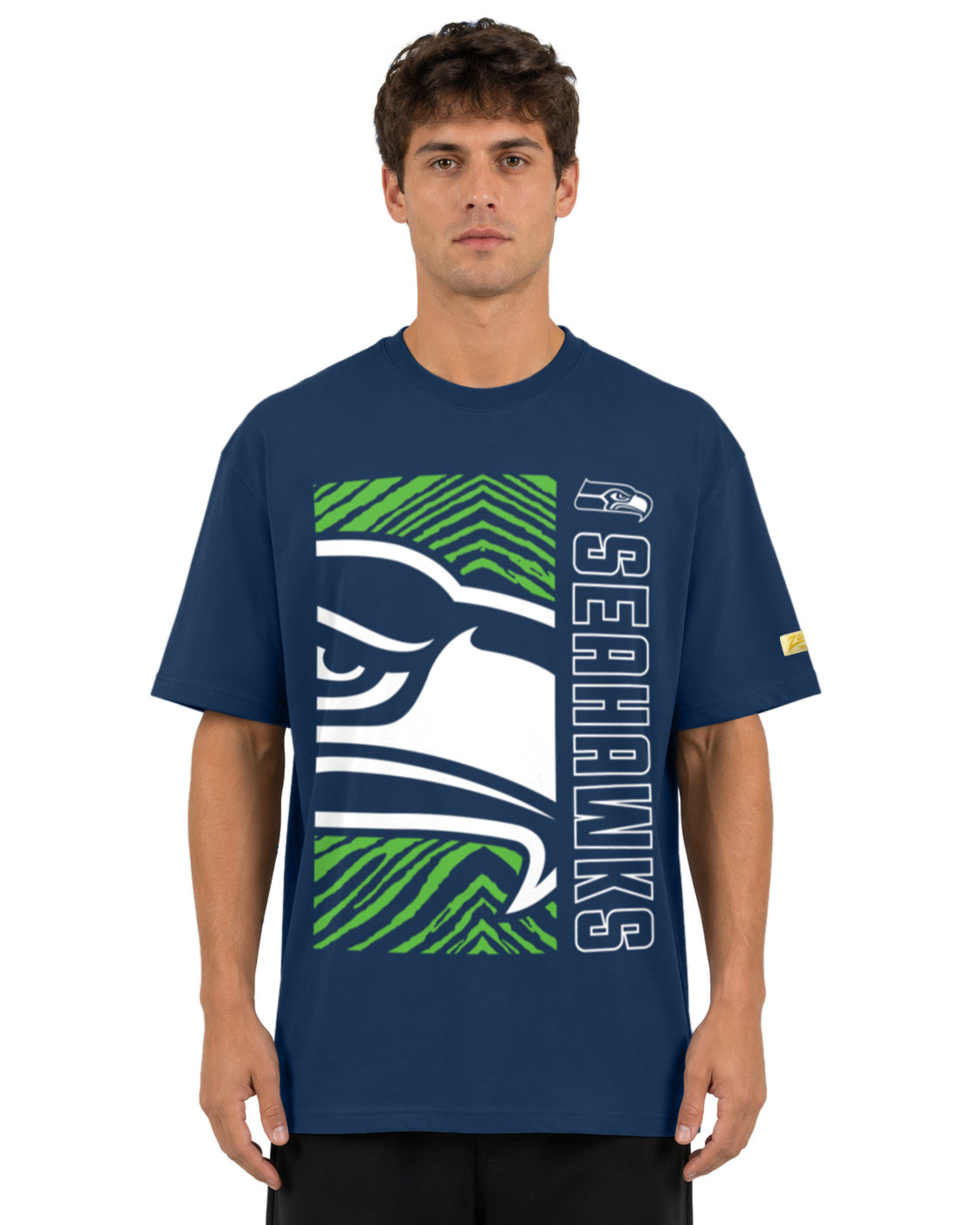 Zubaz NFL Vintage 90s MVP Graphic T-Shirt, Seattle Seahawks
