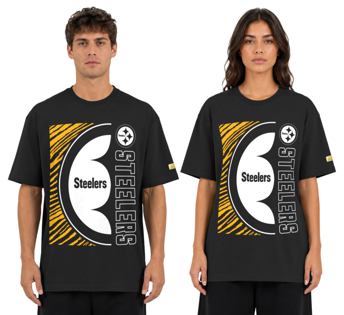 Zubaz NFL Vintage 90s MVP Graphic T-Shirt, Pittsburgh Steelers